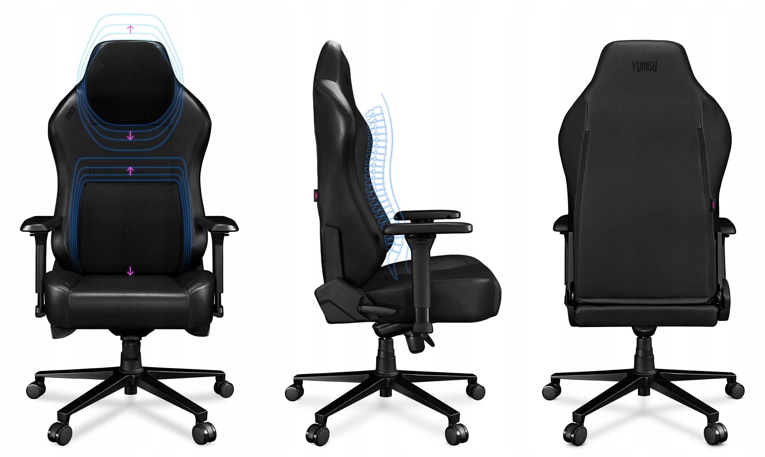 Office Chair Swivel Ergonomic PREMIUM 2054 Magnetic Black Material Medical device no