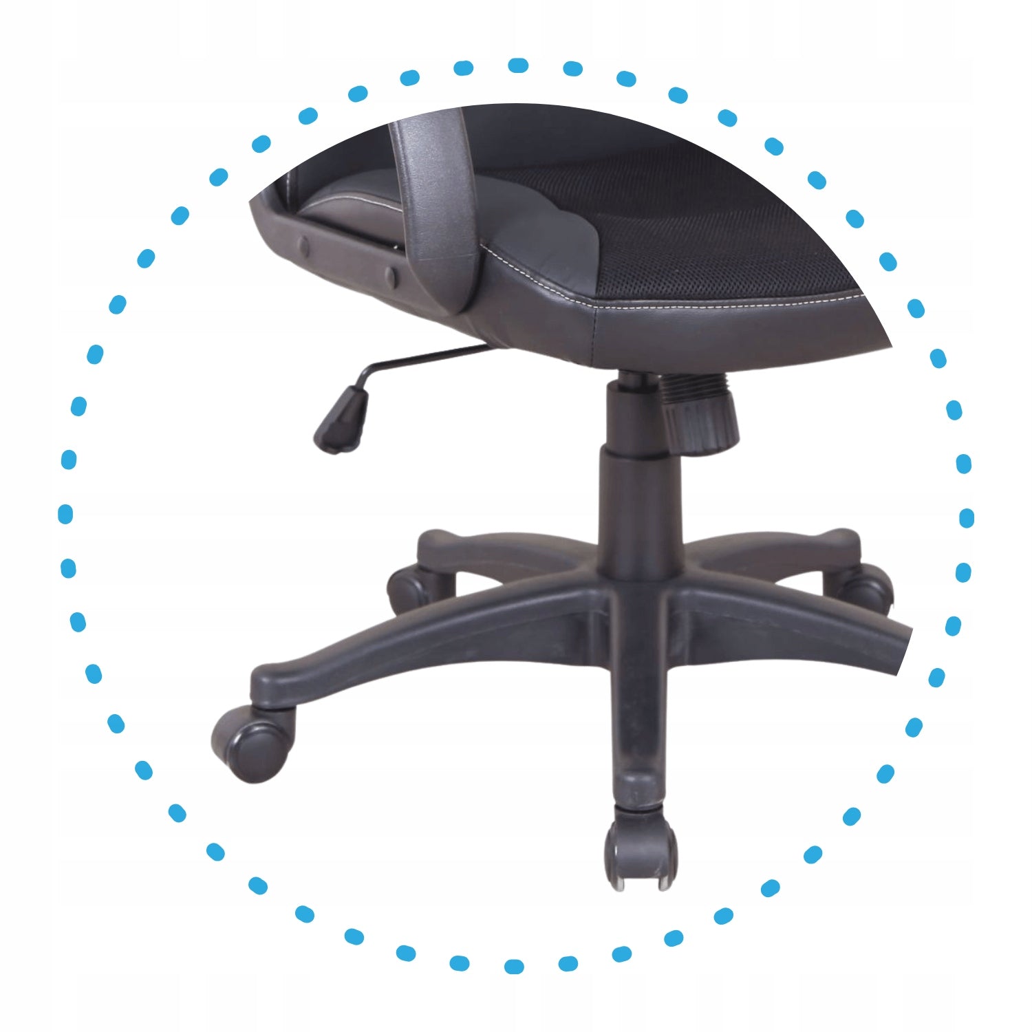 Office Chair Swivel For Office Ergonomic Eco Leather Black ULTA Furniture depth 65 cm