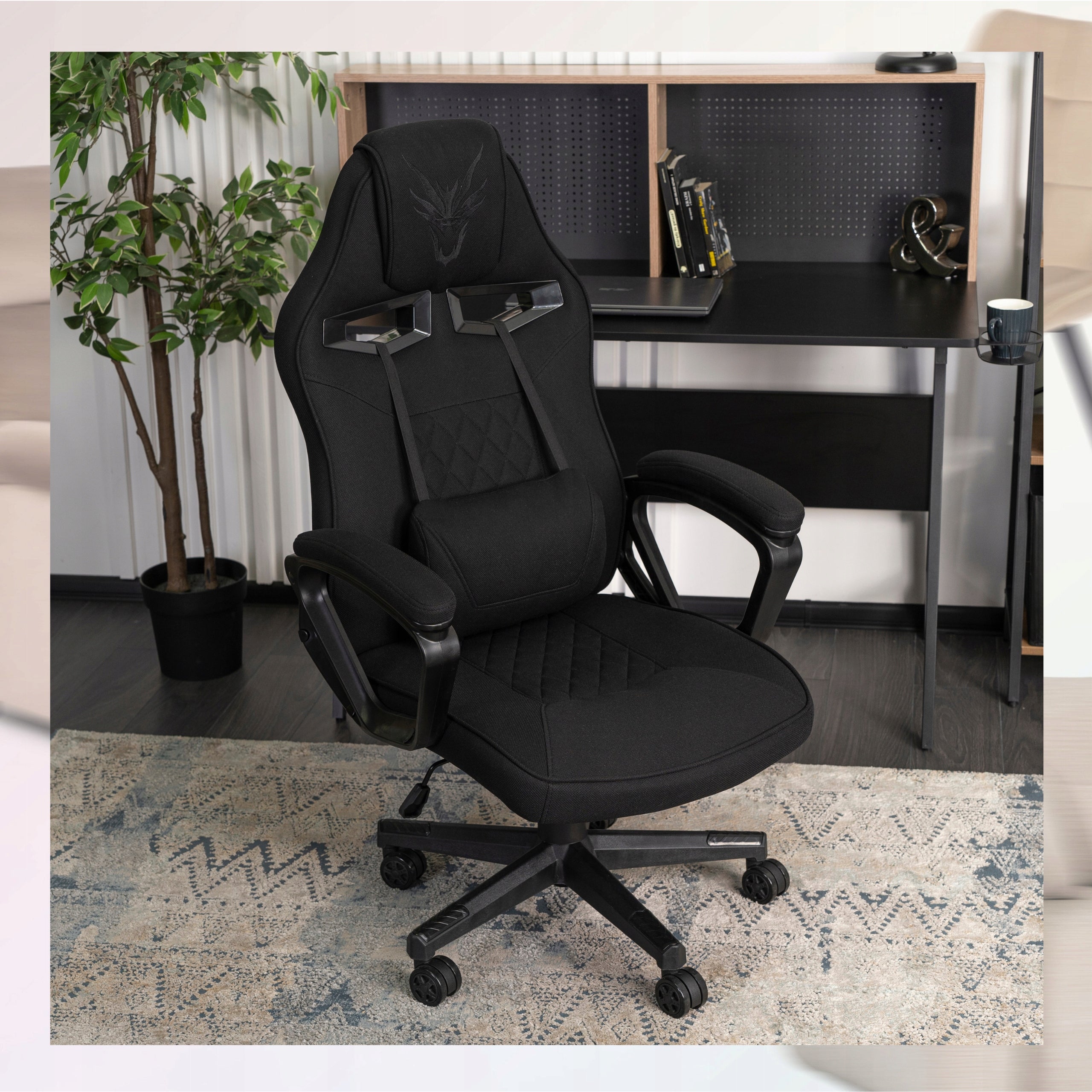 Office Chair Swivel Gaming Black VIDAL Manufacturer code Fotel dla Gracza Krzesło Gamingowe Czarne