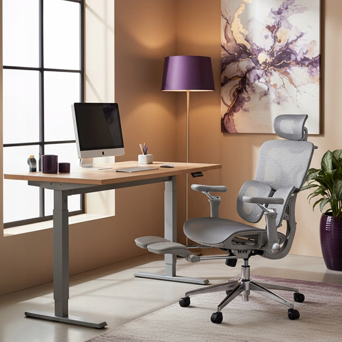 Office Chair Swivel Grey Mesh Ergonomic Adjustable Spacetronik Medical device no