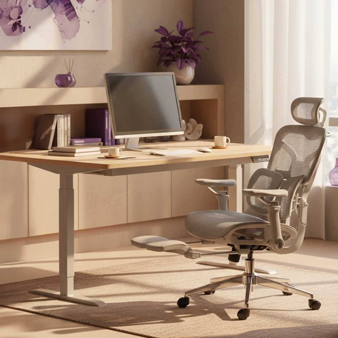 Office Chair Swivel Grey Mesh Ergonomic Adjustable Spacetronik Packaging status original