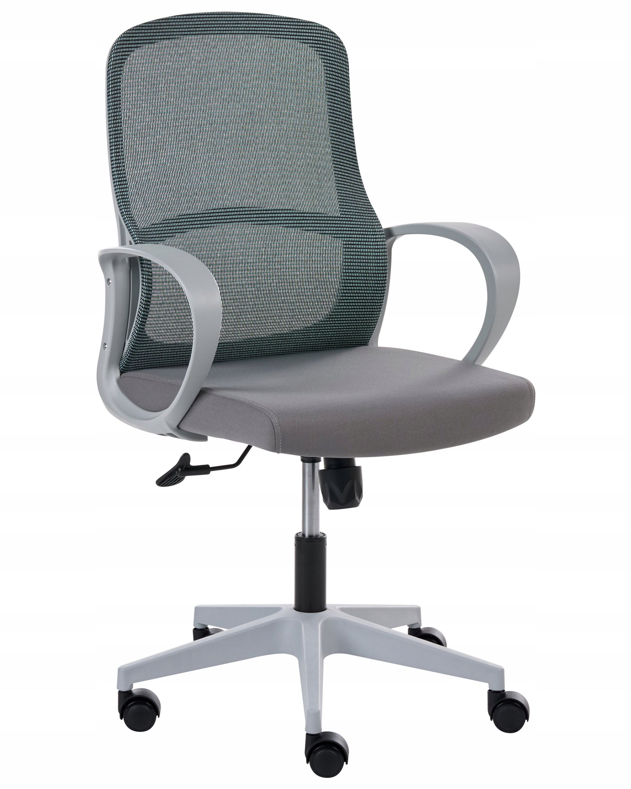 Office Chair Swivel Mesh Height Adjustment Tilting Backrest Grey
