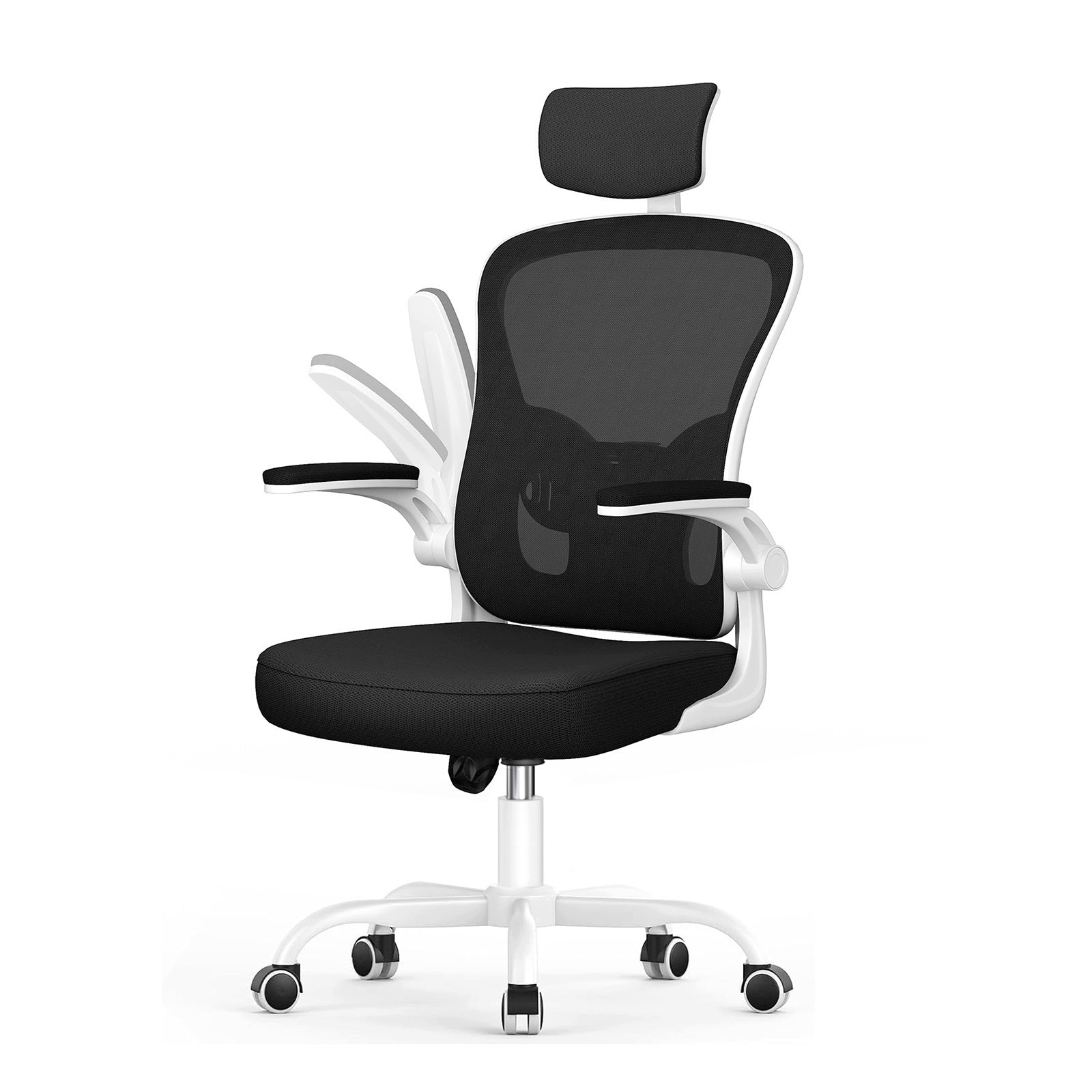 Office Chair Swivel Office Chair Ergonomic Adjustable Black