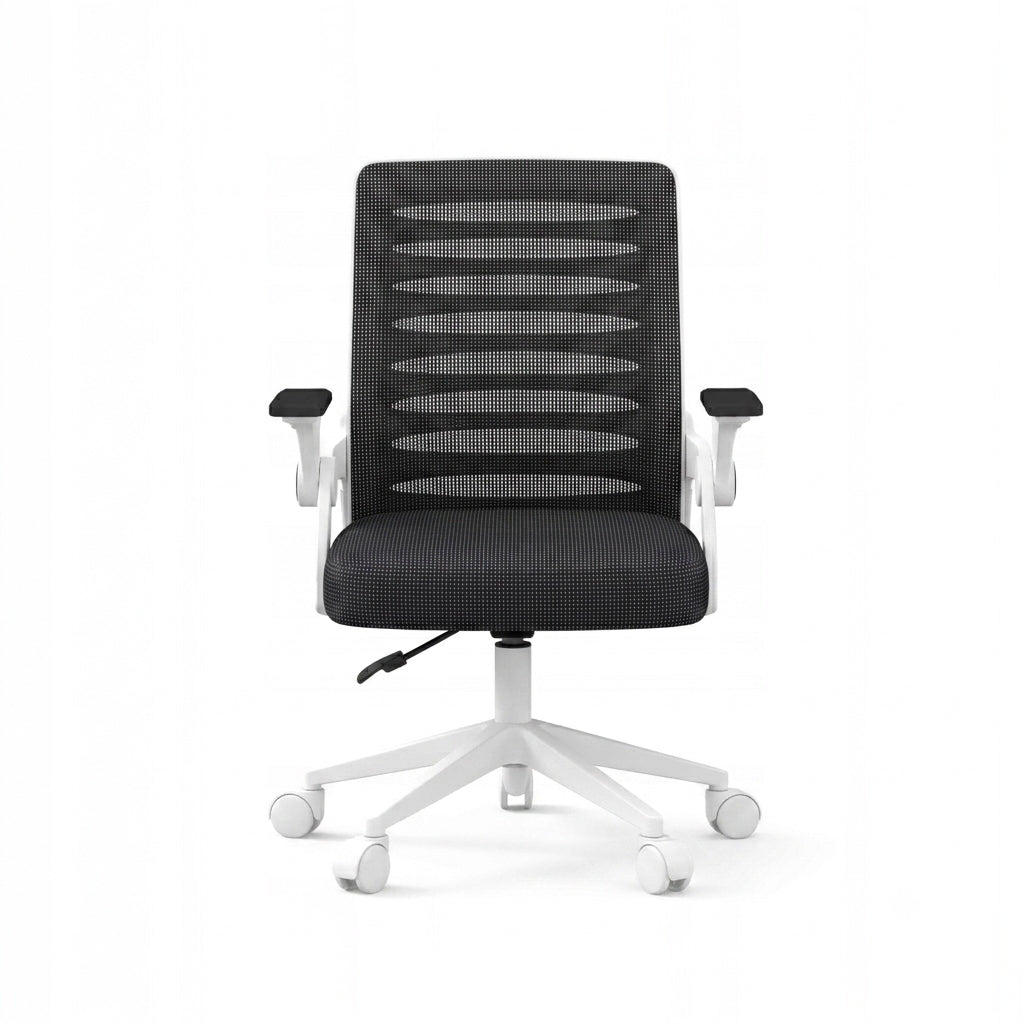 Office Chair Swivel Work Chair Adjustable Material Black White Packaging status original