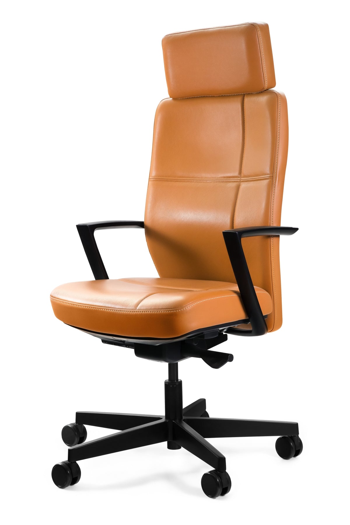 Office Chair VENEZIA Brown Swivel Leather Packaging status original