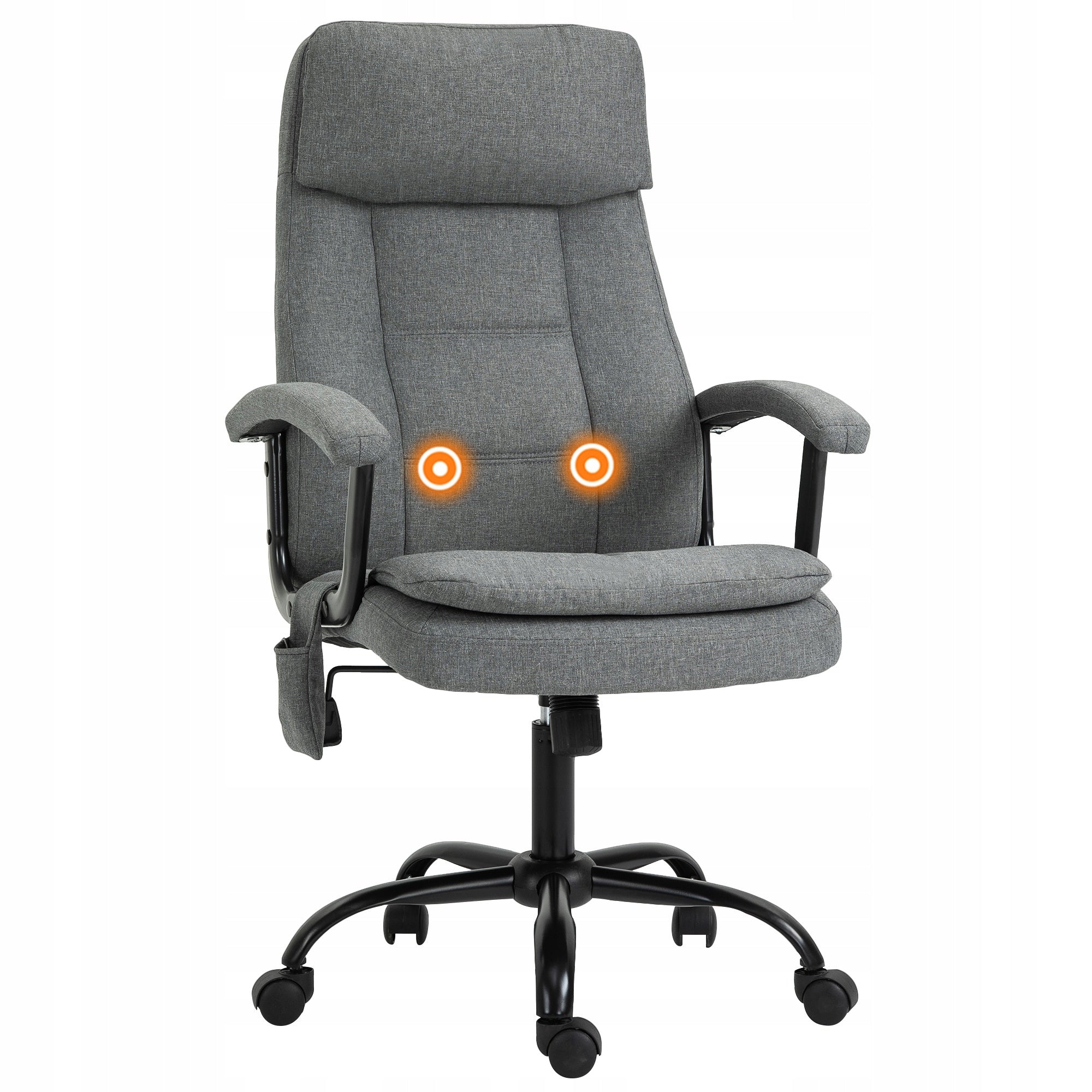 Office Chair Vinsetto with Lumbar Massage USB Rotary 360° Grey
