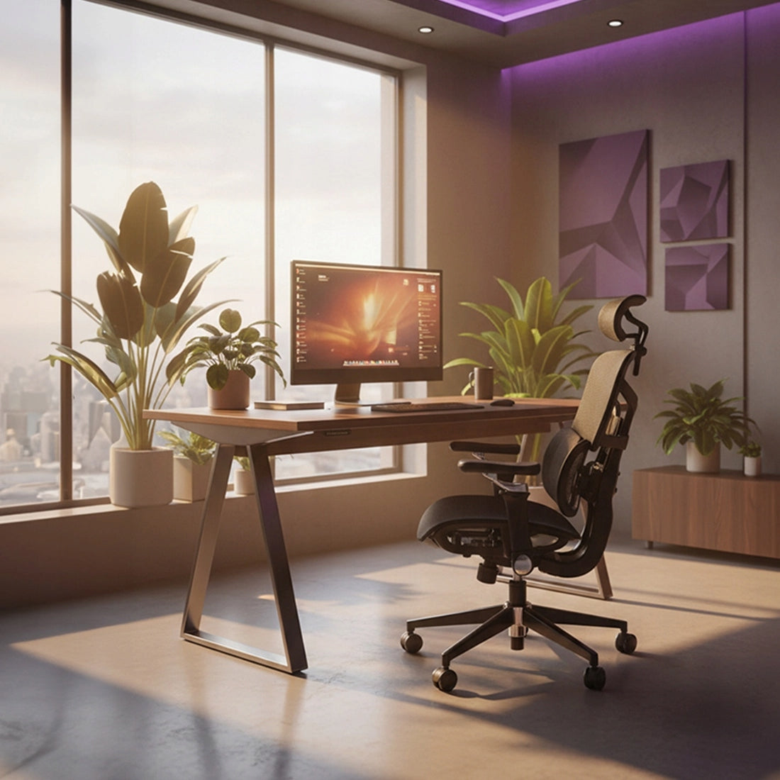 Office Chair with Footrest Ergonomic Swivel Chair for Desk Black Medical device no