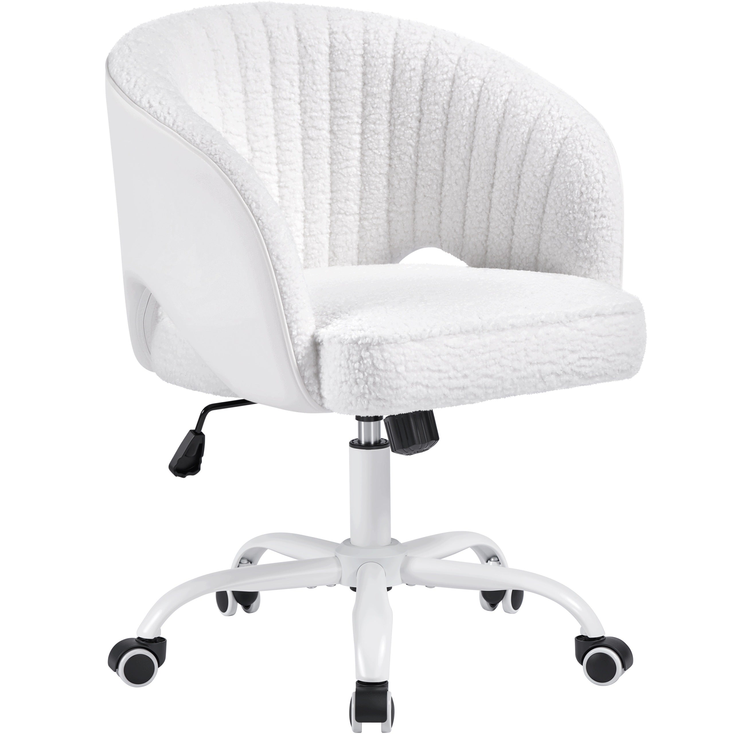 Office Chair with Swivel Armrests with Wheels Upholstered