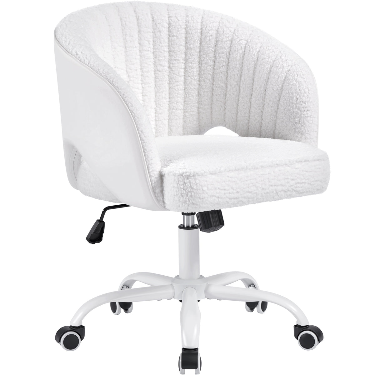 Office Chair with Swivel Armrests with Wheels Upholstered