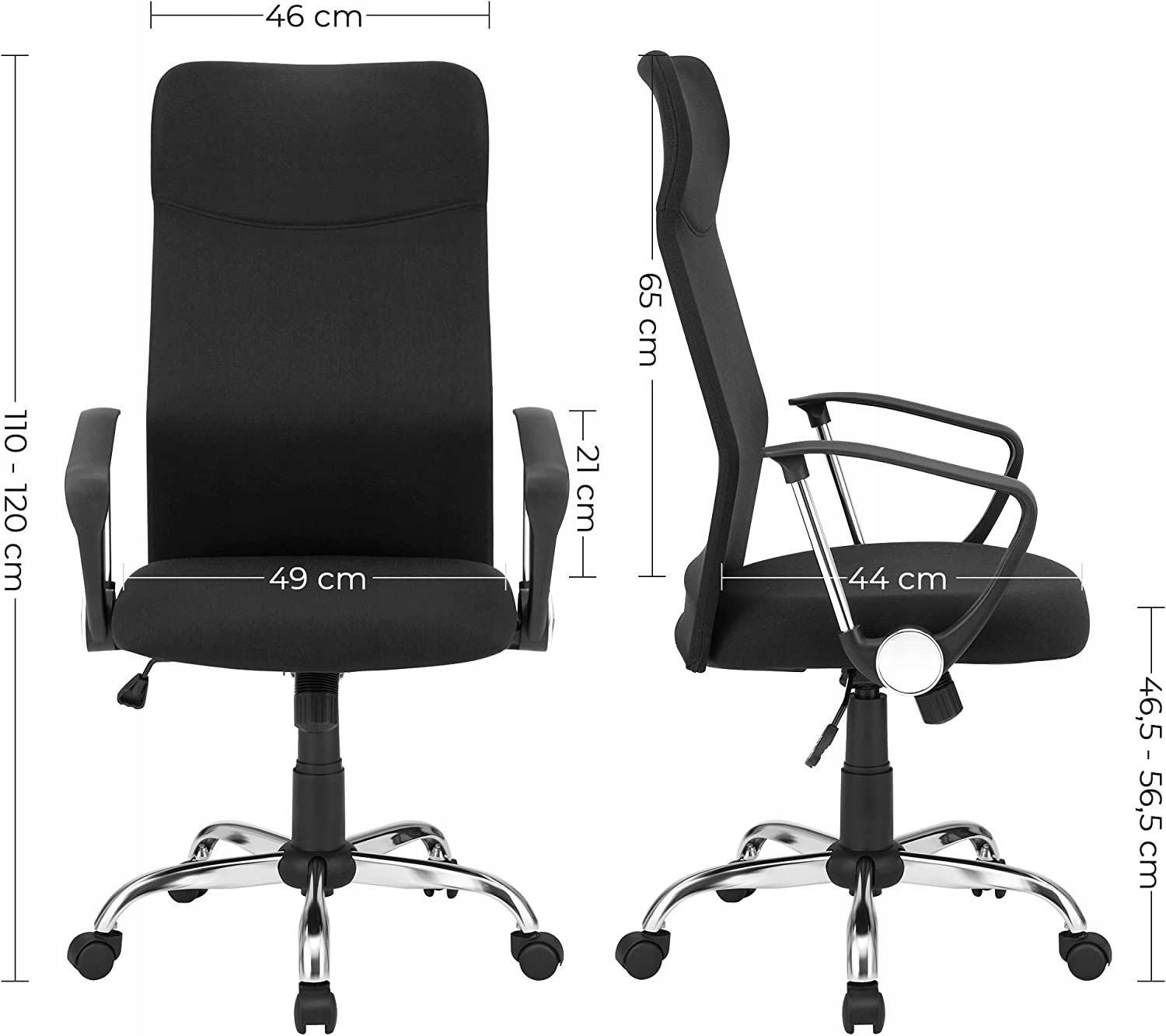 Office Conference Swivel Chair Tilting Height Adjustment Black Packaging status original