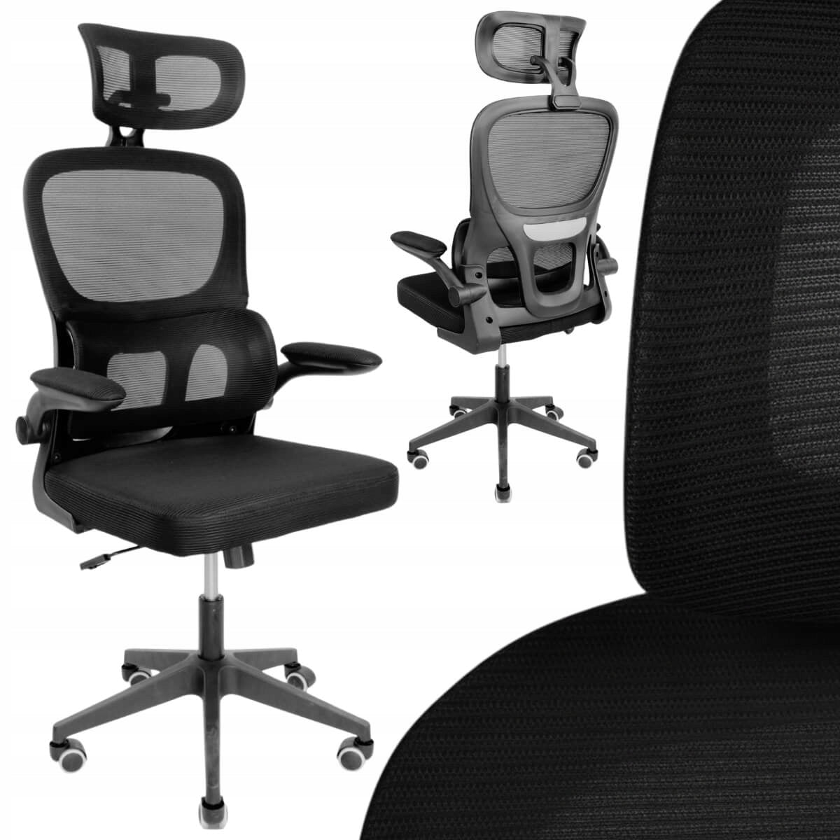 Office Desk Chair Black Elegant Swivel Comfortable Mesh L069