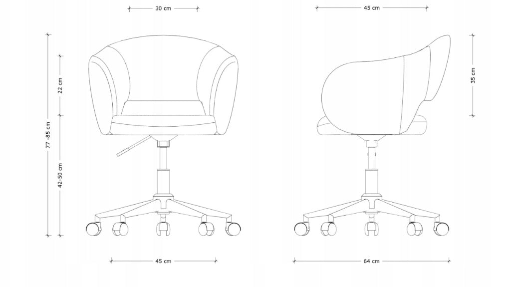 Office Desk Chair STILO Beige Swivel Fabric Chair 130kg Medical device no