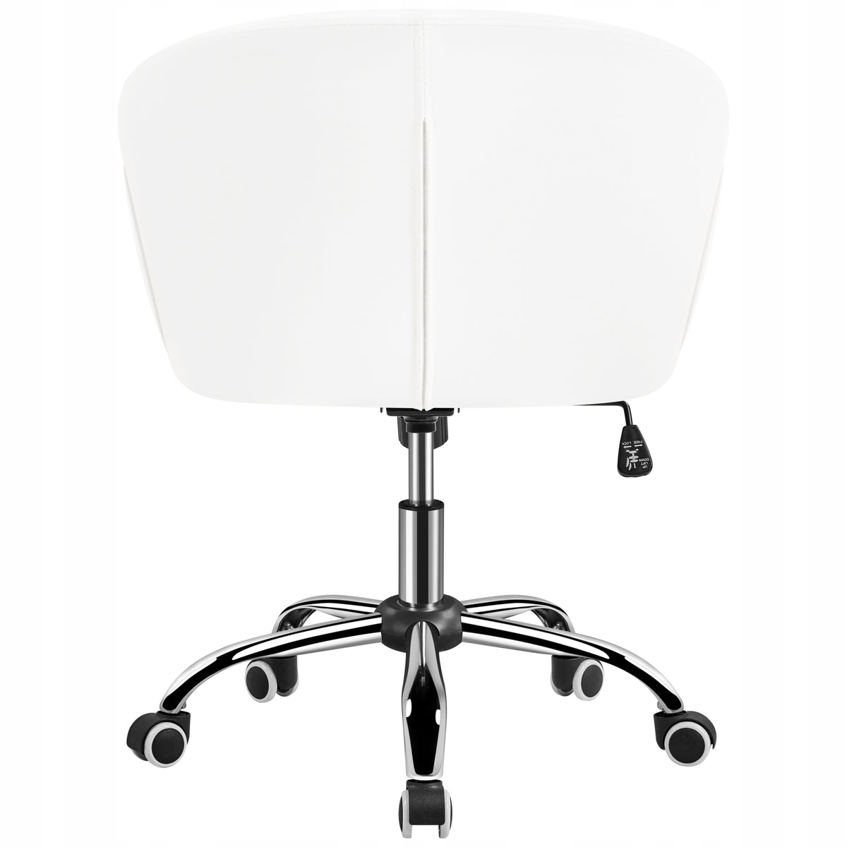 Office Dressing Chair with Armrests, Decorative, Swivel, White Brand Yaheetech