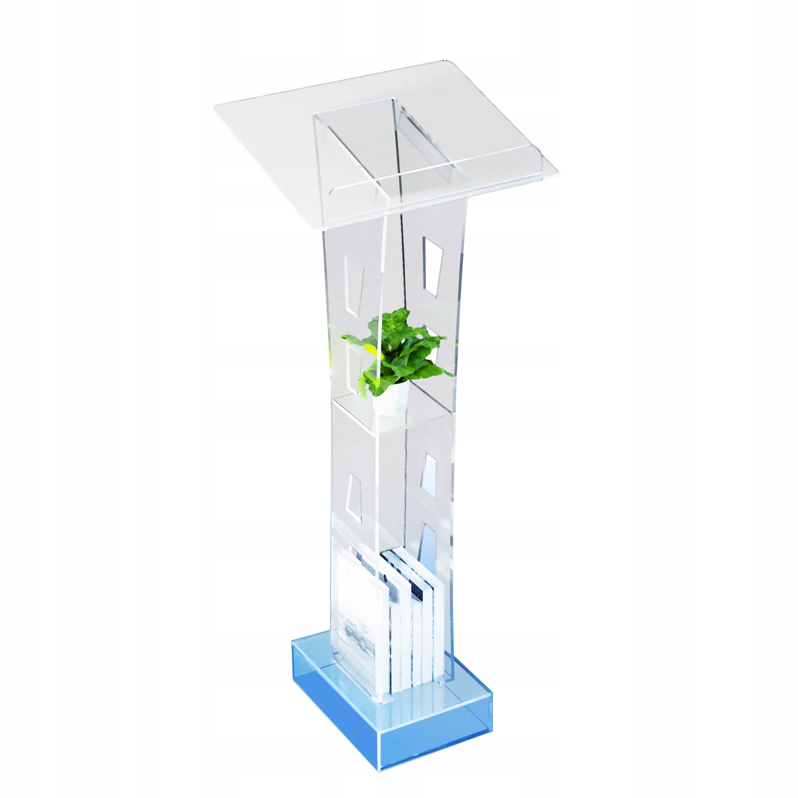 Office Furniture 110CM Podium Acrylic Transparent For Speeches