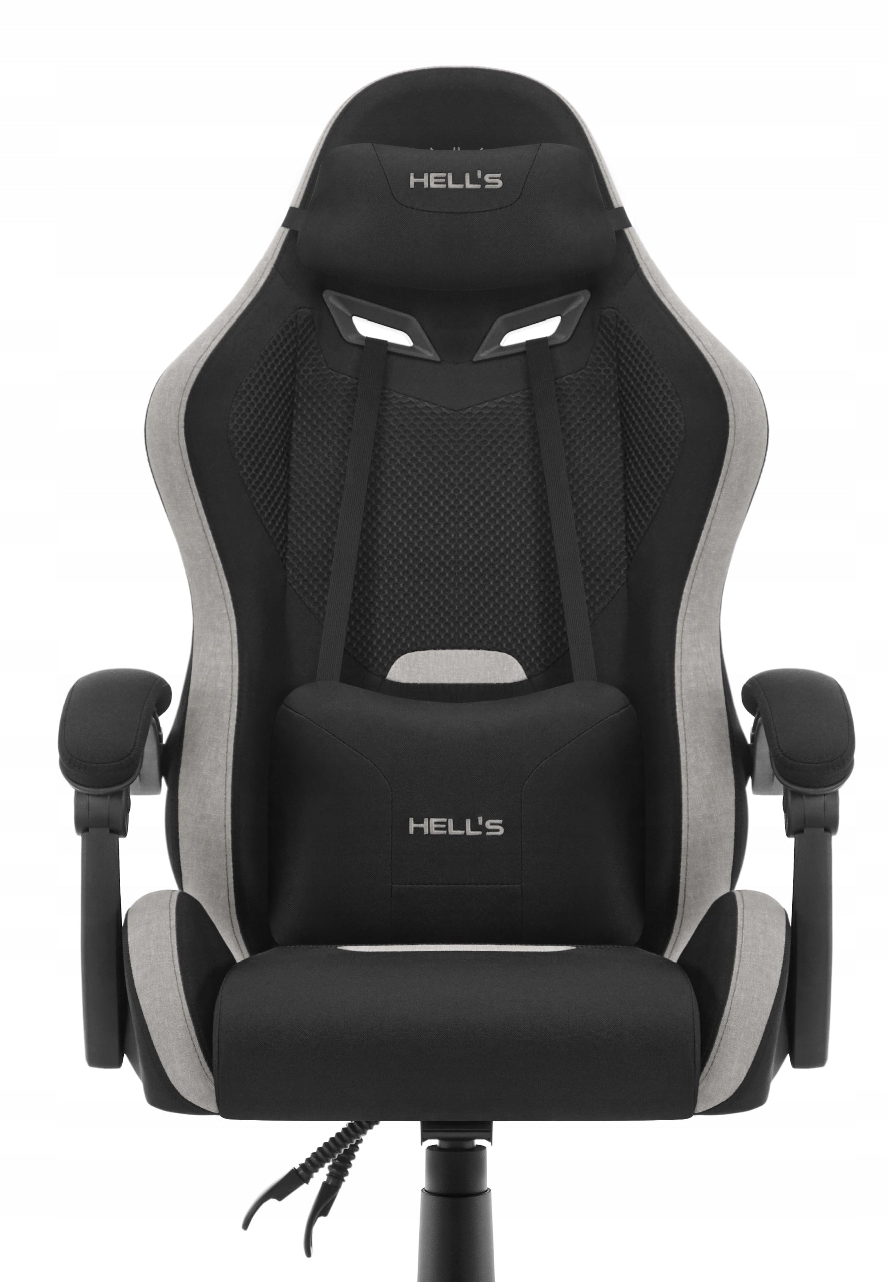 Office Gaming Chair Hell's Chair HC-1012 Black Grey Suede Fabric