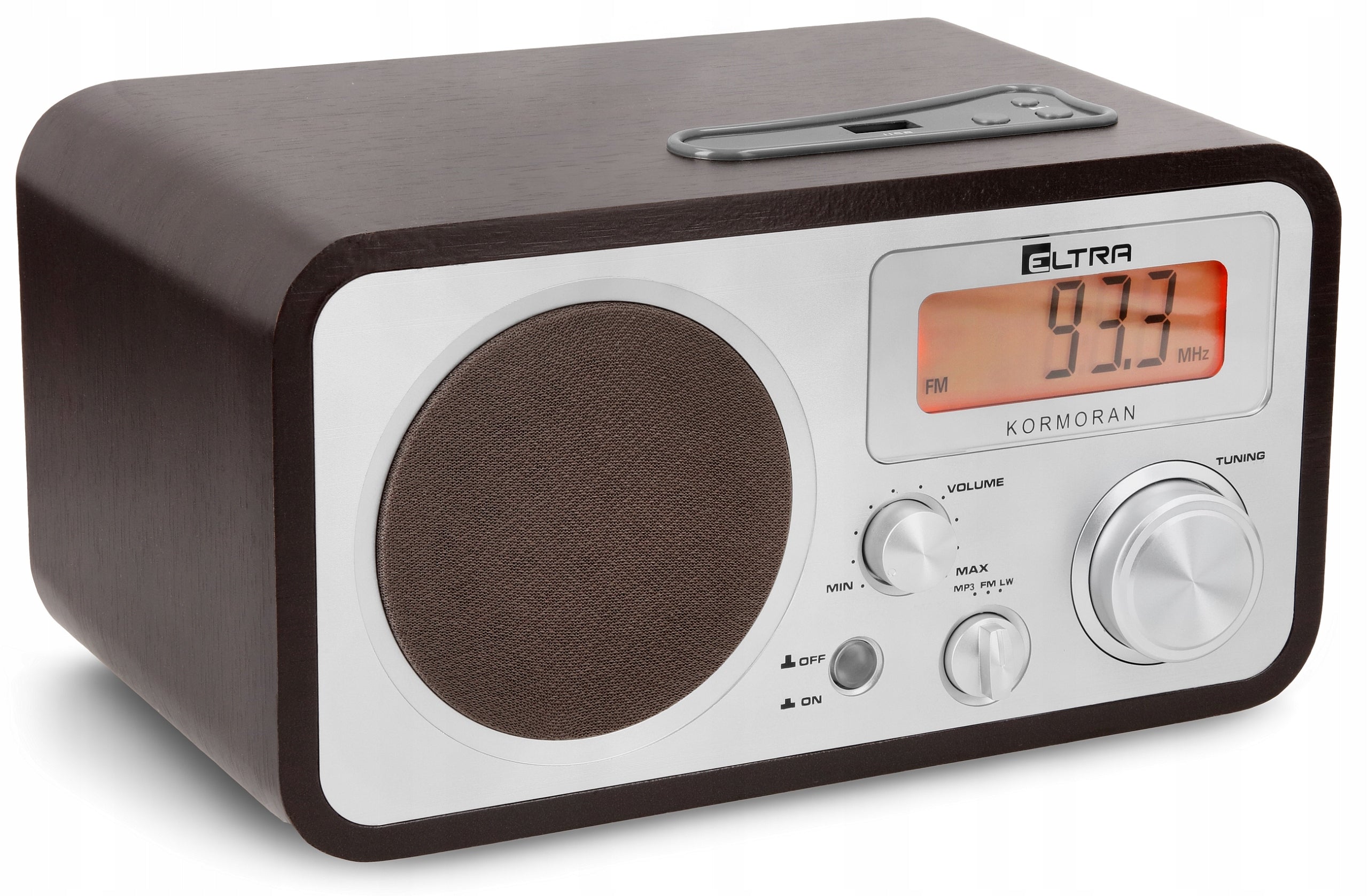 Office Radio Wooden Table FM LW Eltra Kormoran with USB mp3
