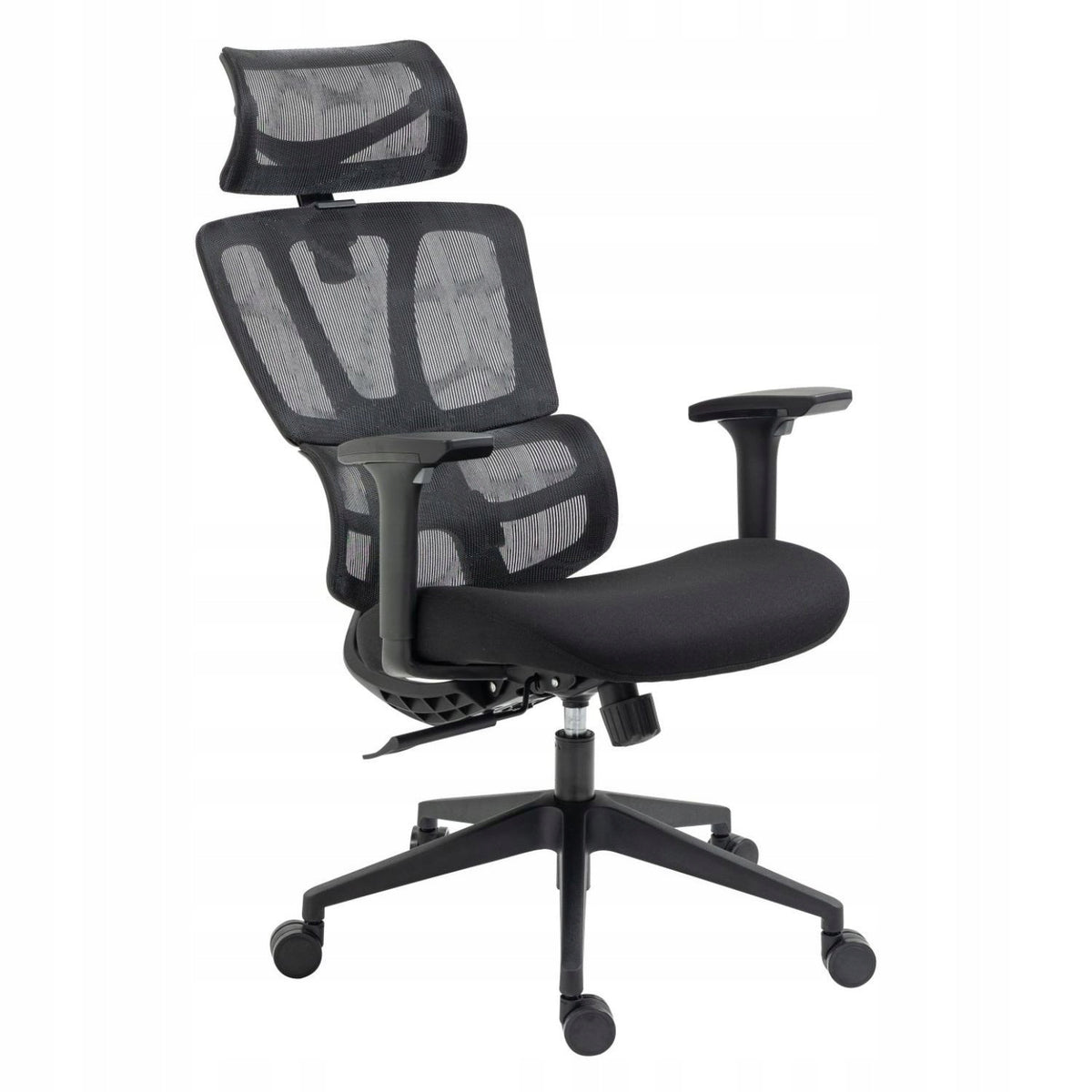 Office Swivel Chair for Computer Desk with Mesh Adjustable Black USHER Furniture depth 67 cm
