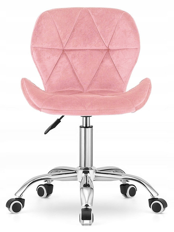 Office Swivel Chair on Wheels Swivel Chair for Dressing Table Pink Velour Packaging status original