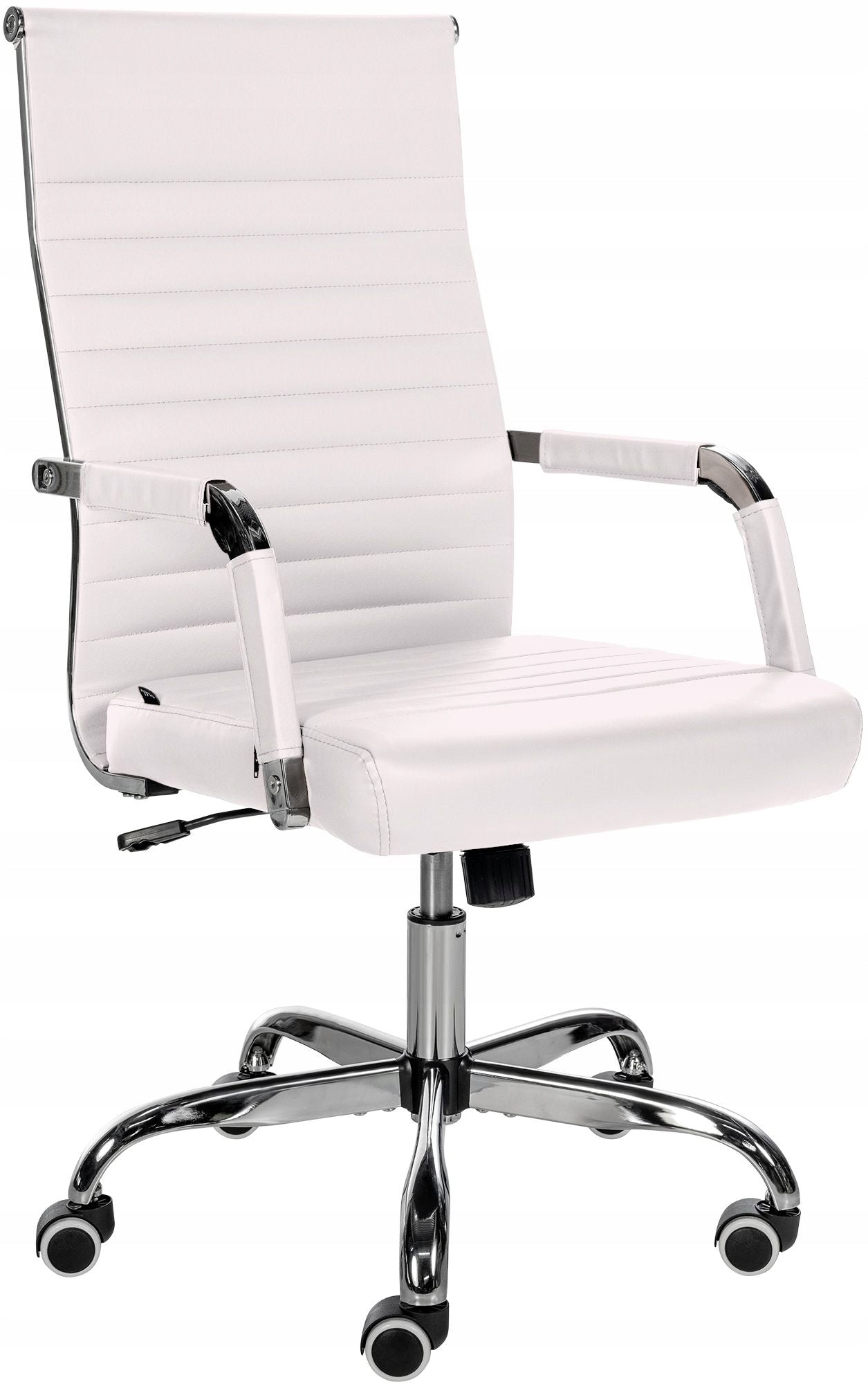 Office chair Amadora eco leather, white