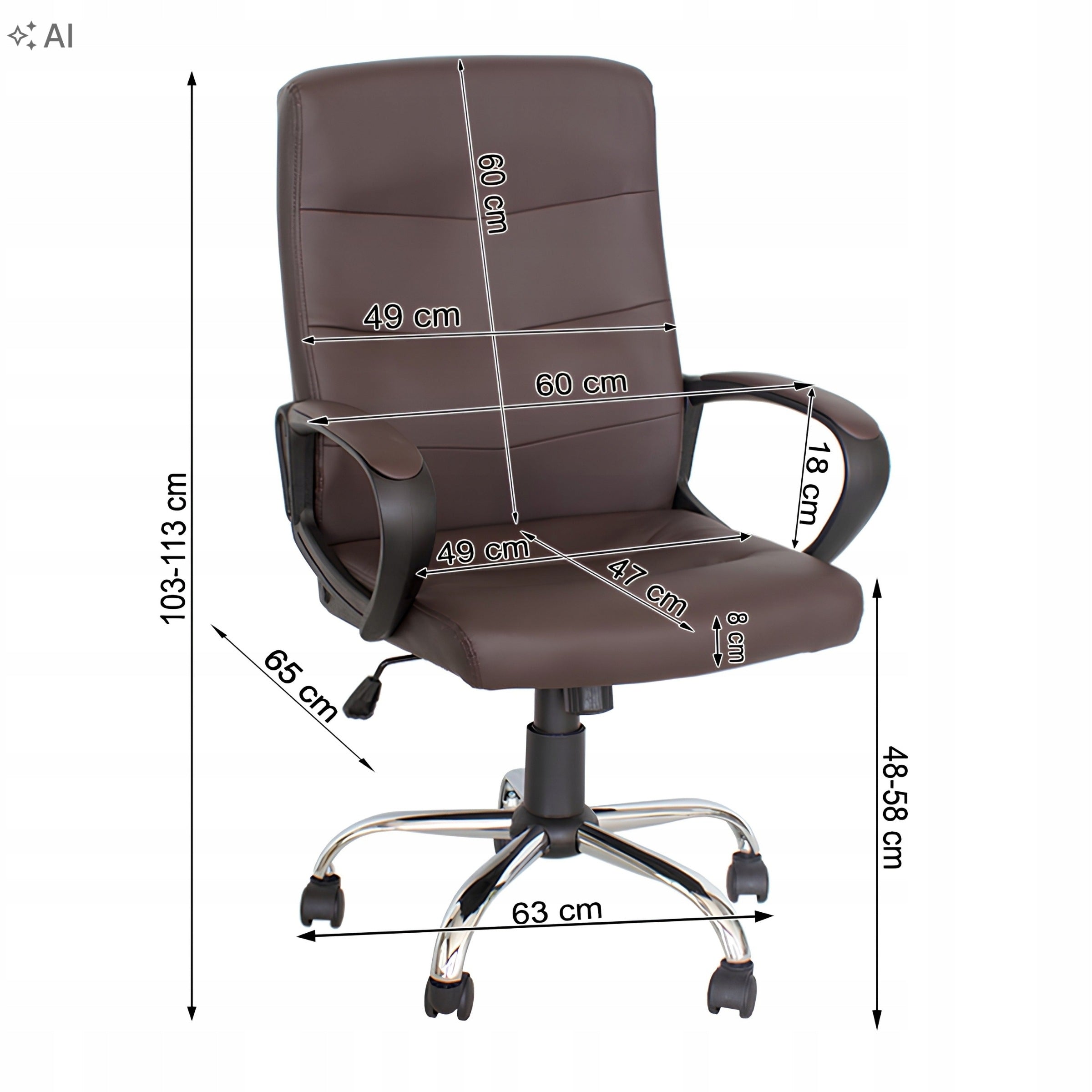 Office chair ECO-LEATHER swivel chair for desk BRONZE leather COMFORTABLE L211 Manufacturer code HILE-TO-L211BR
