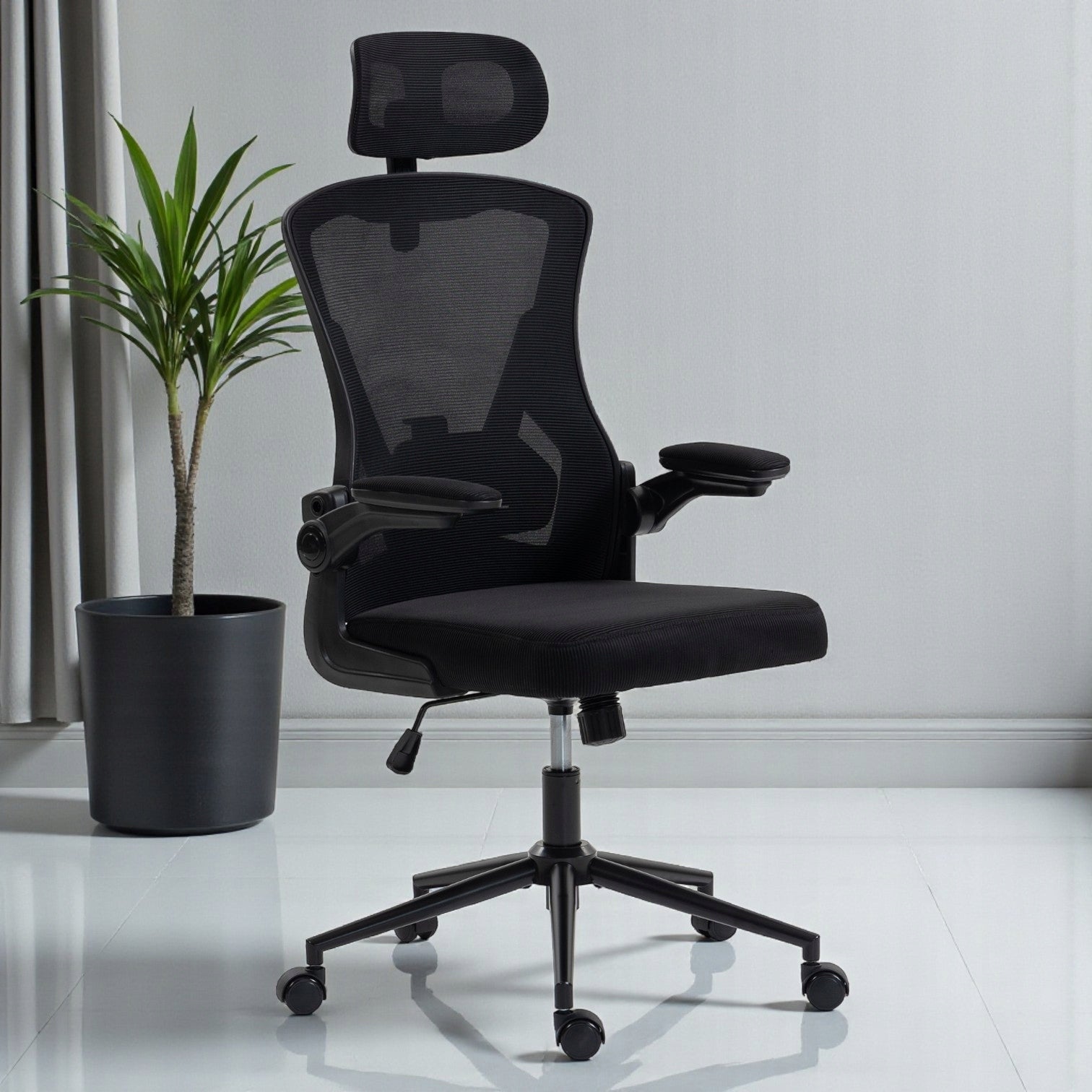 Office chair ERGONOMIC swivel MODERN for desk M 330 black Packaging status original