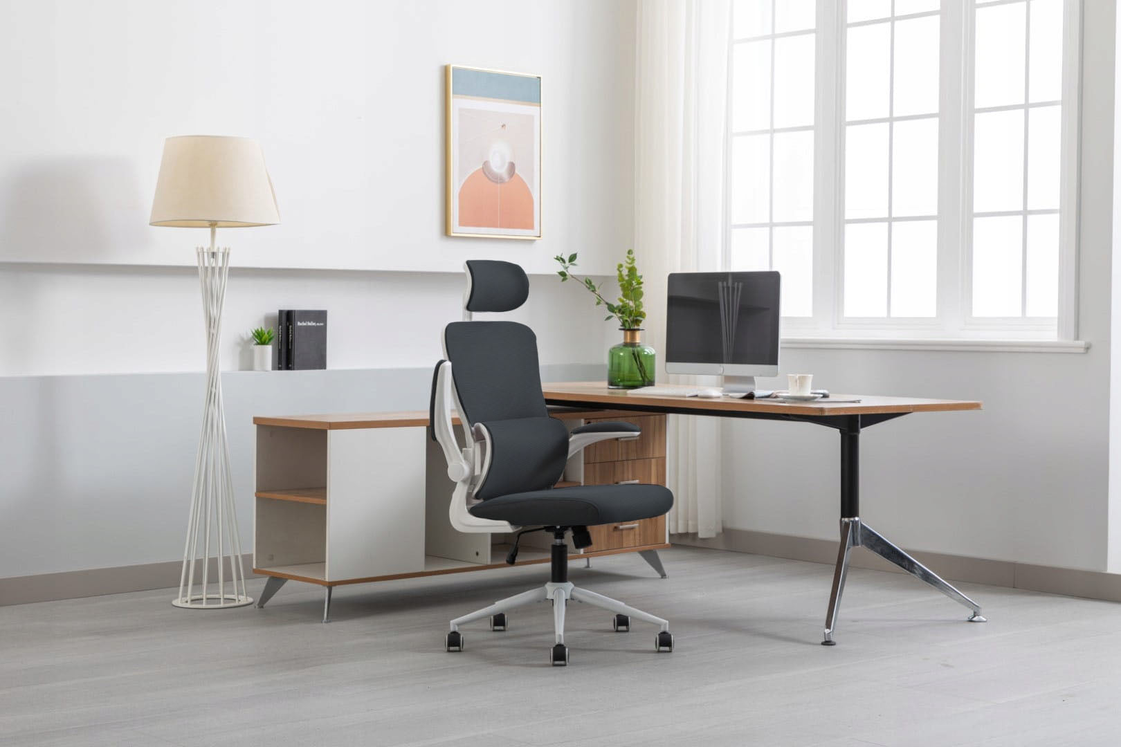 Office chair ERGONOMIC swivel MODERN for office ZEO black JUMIhome Manufacturer code CM-270633