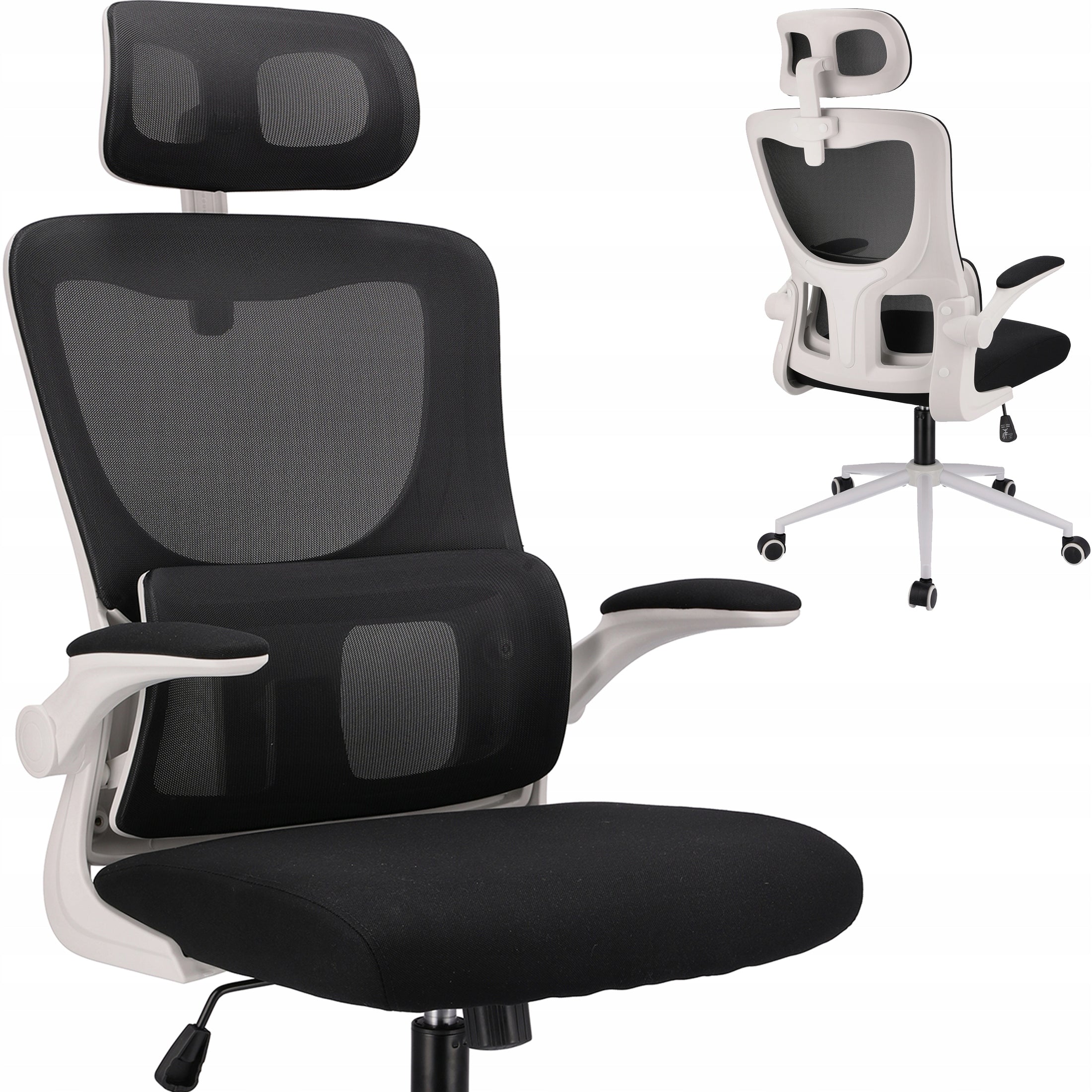 Office chair ERGONOMIC swivel MODERN for office ZEO black JUMIhome