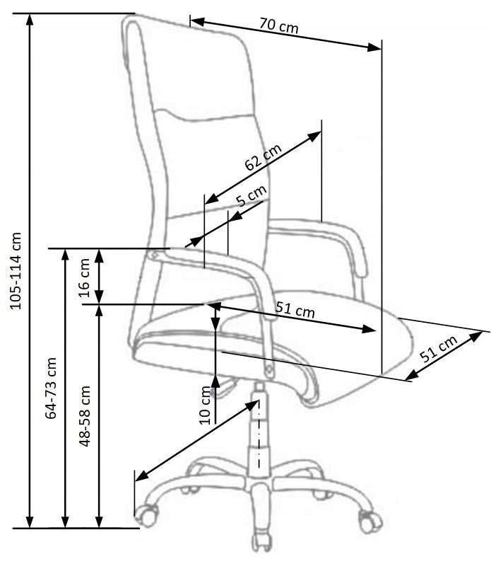 Office chair HAMILTON up to 150 kg chair HALMAR Kind rotary