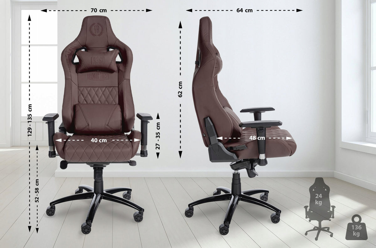 Office chair Keren genuine leather, brown Brand CLP