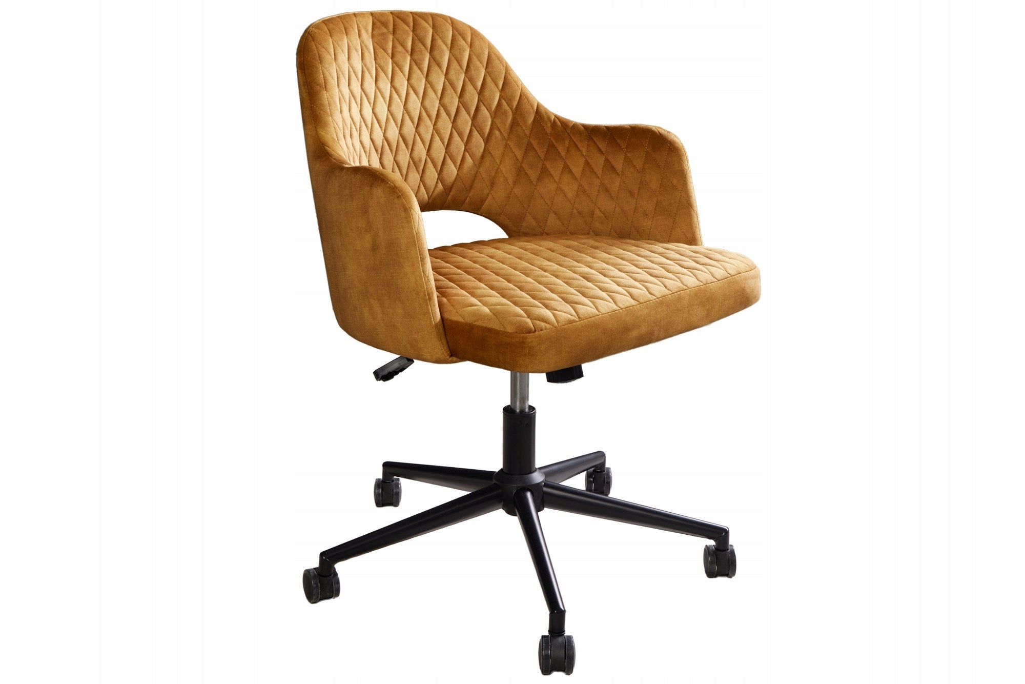 Office chair Paris velvet mustard yellow 43684