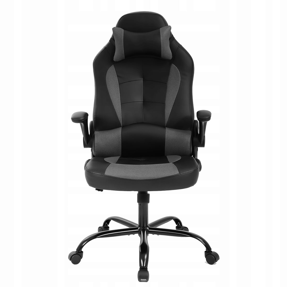 Office chair SWIVEL CHAIR Black ergonomic eco-leather comfortable AGA