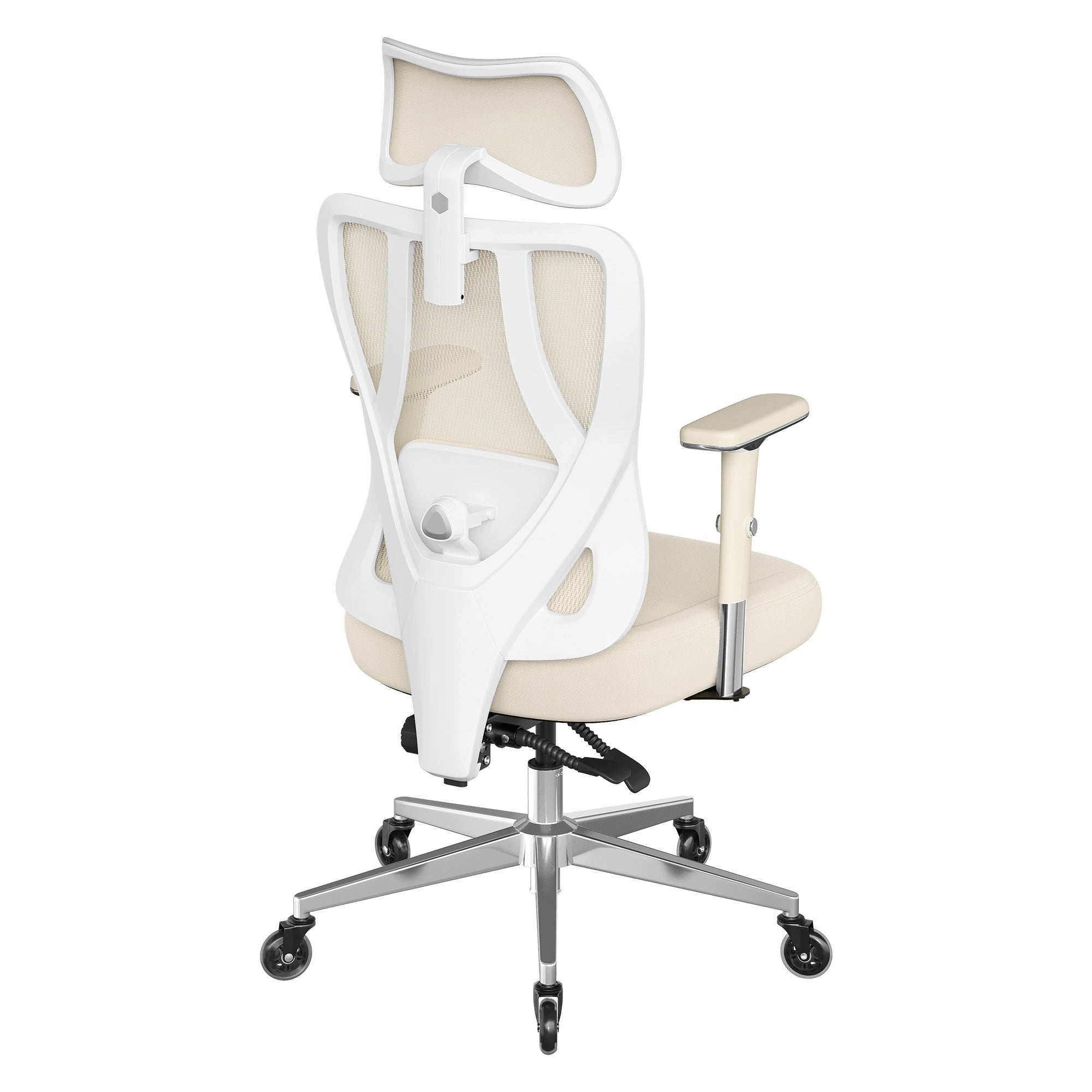 Office chair Songmics ergonomic mesh up to 150 kg beige and white Brand Songmics