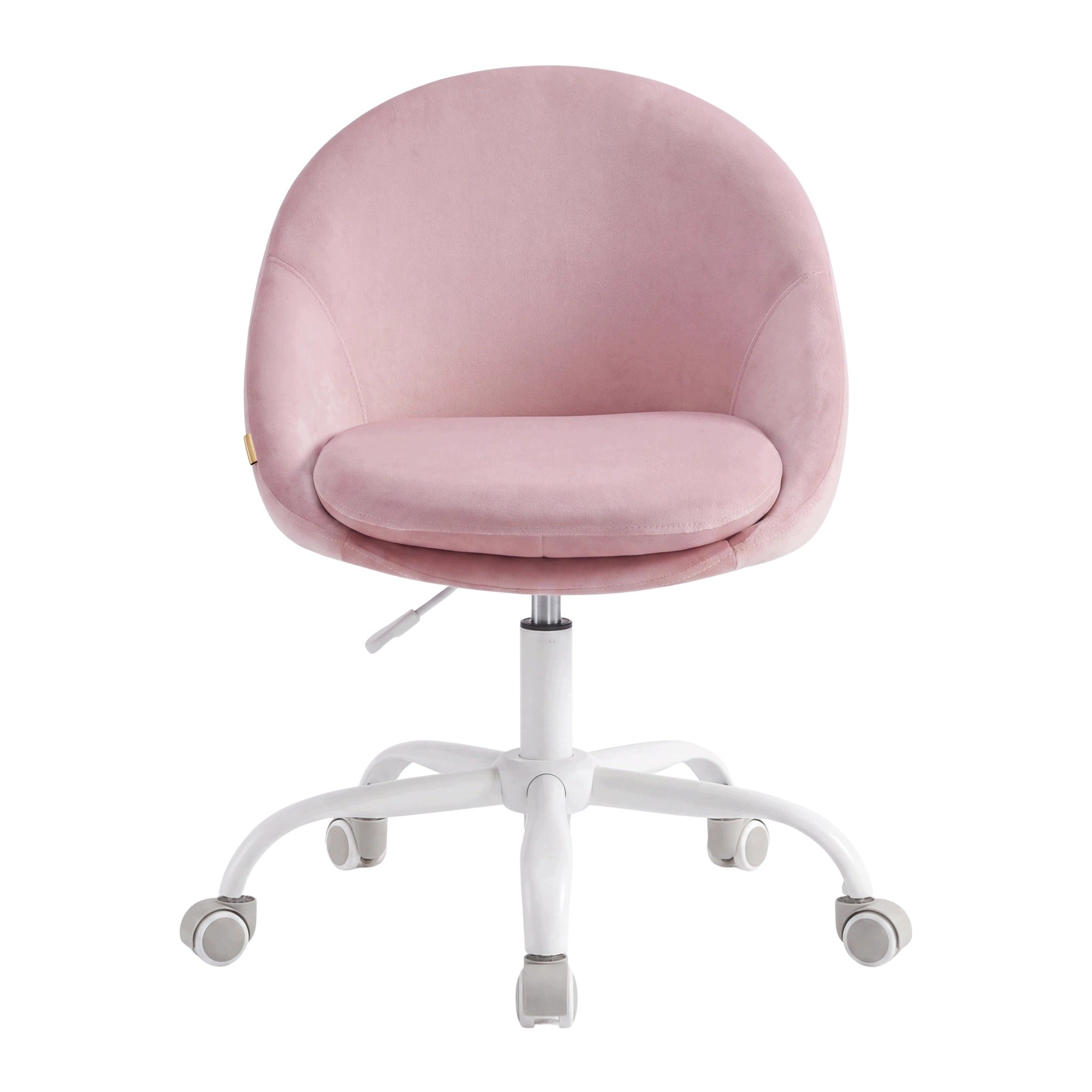 Office chair Swivel VELOUR on Wheels pink 110kg Spacetronik Manufacturer code SPC-MIO-06