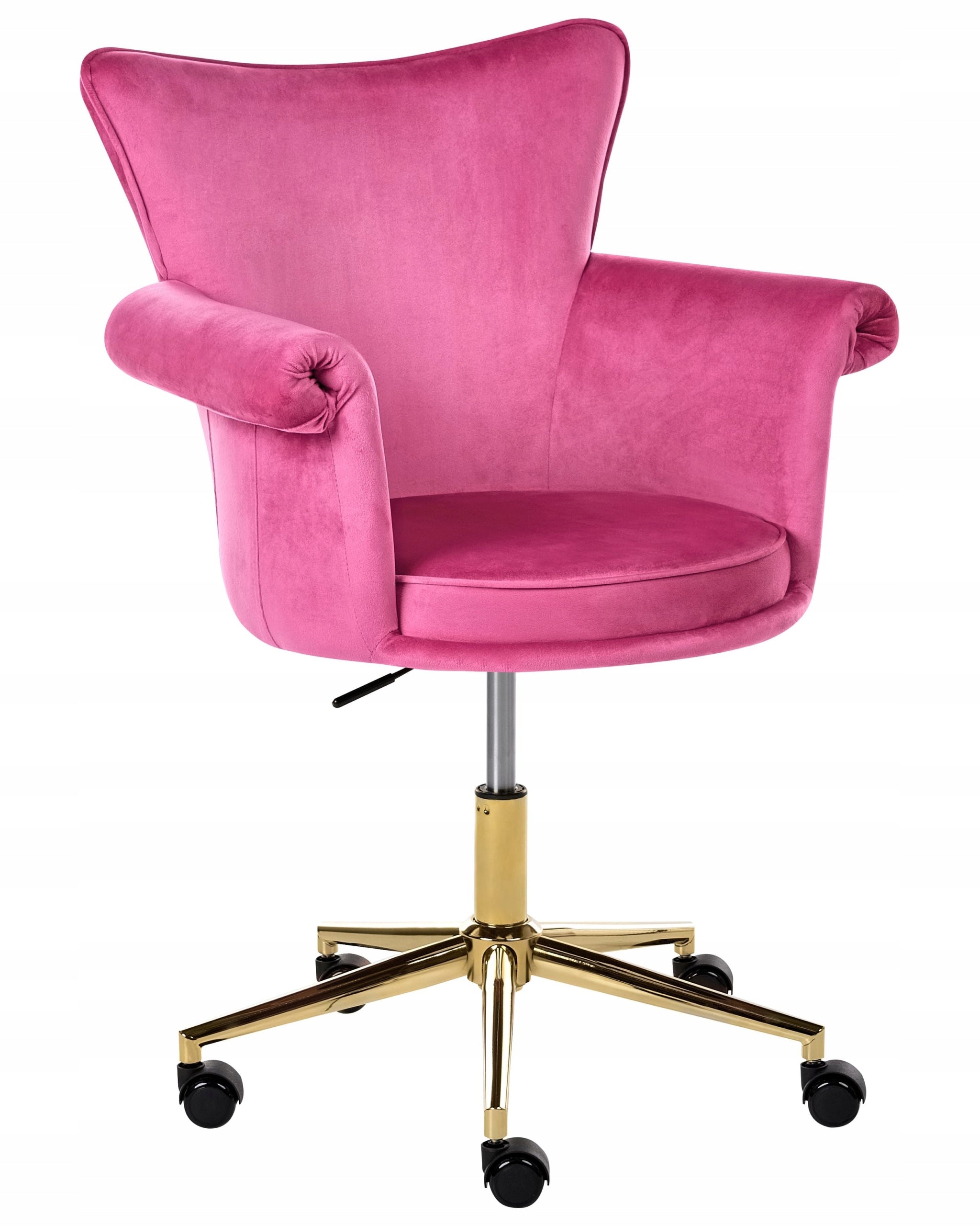 Office chair adjustable armchair rounded fuchsia armrests