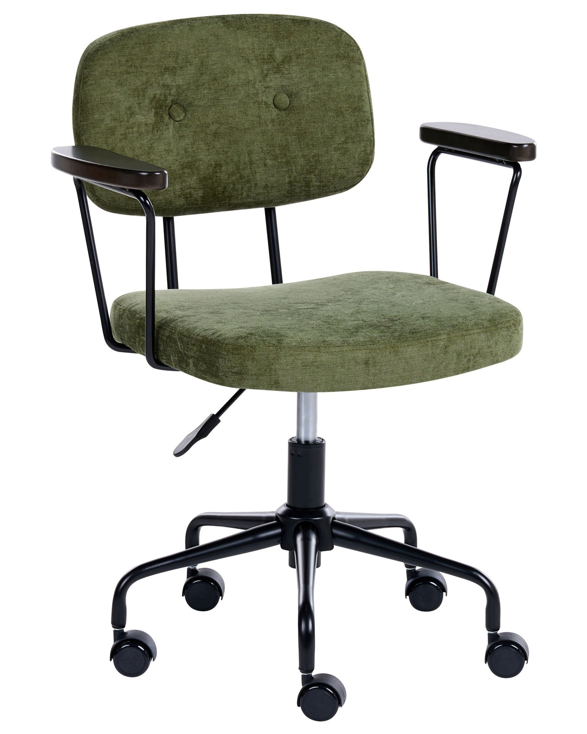 Office chair adjustable fabric green