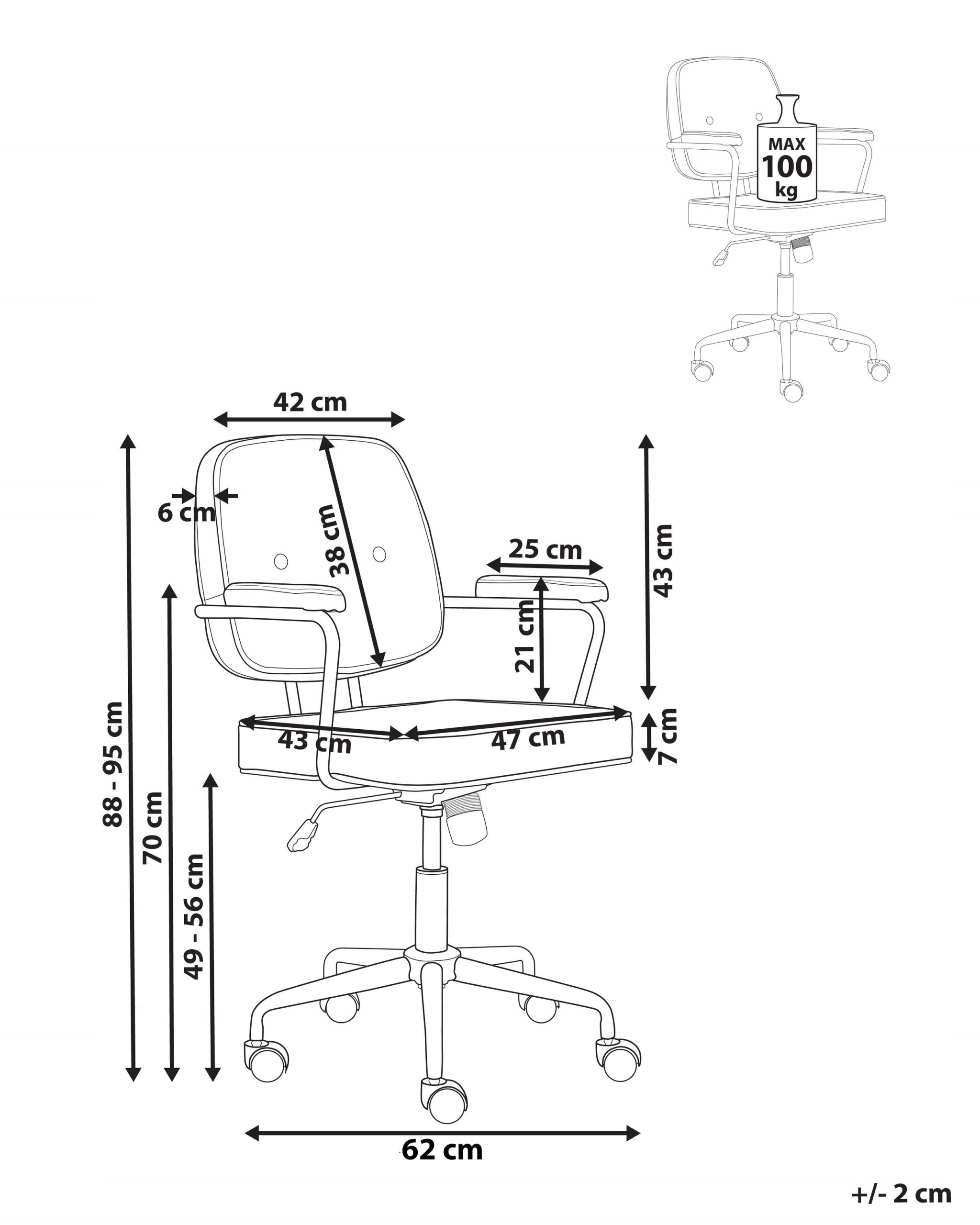 Office chair adjustable velour light blue Medical device no