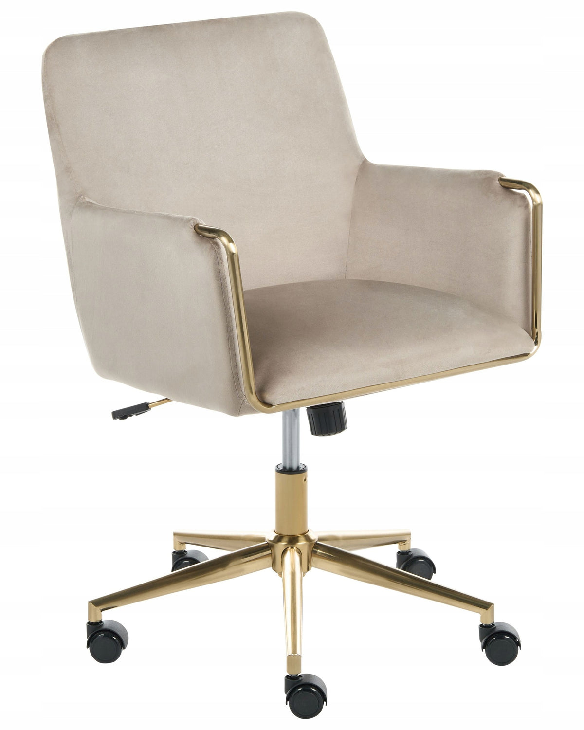 Office chair backrest velour beige