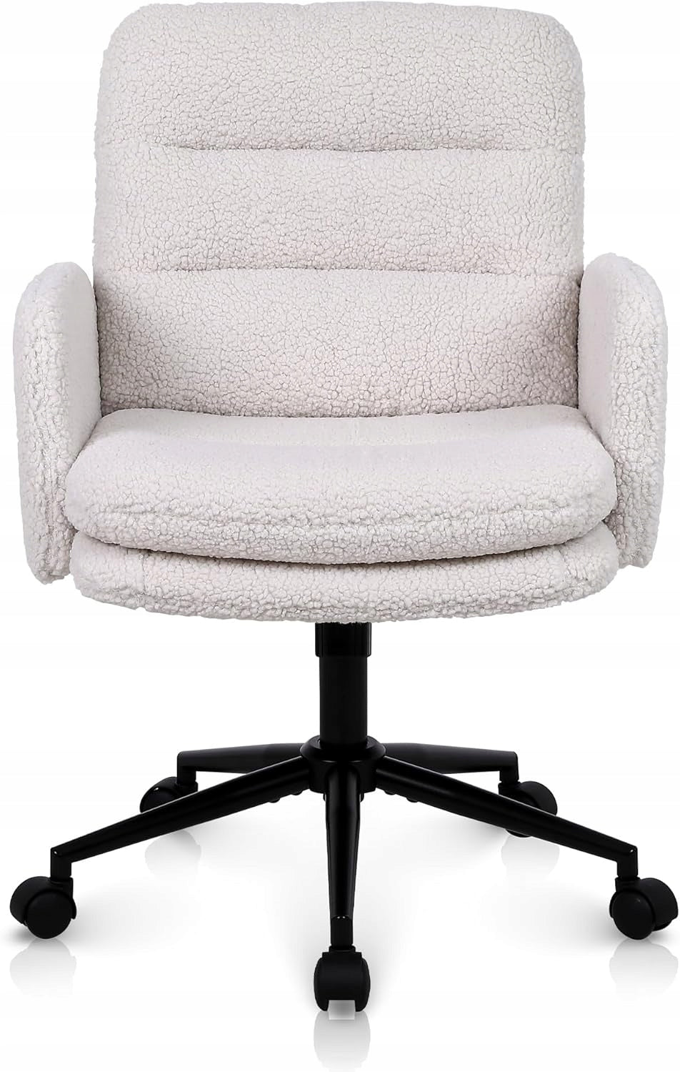Office chair beech swivel cream adjustable for dressing table 360°