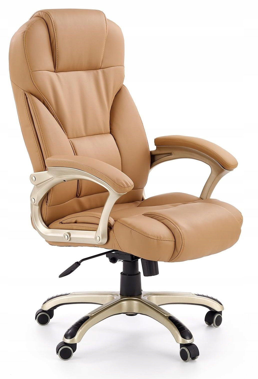 Office chair beige faux leather up to 136 kg Salir