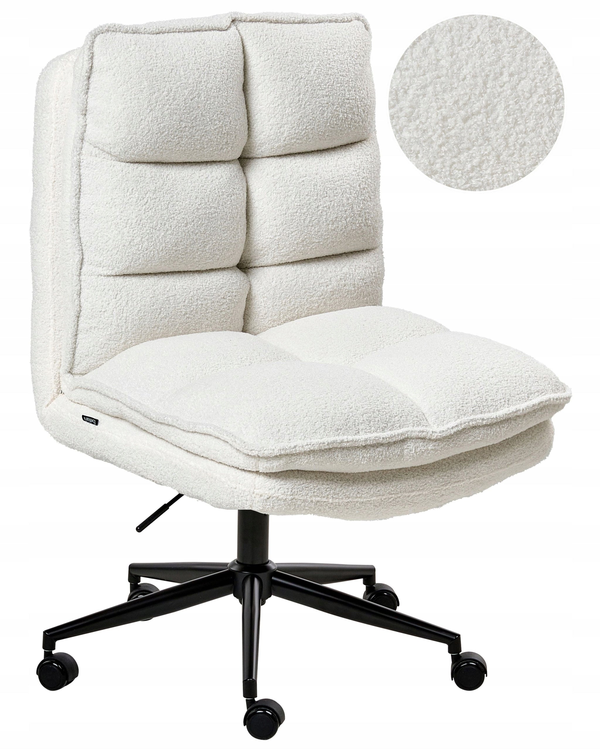 Office chair boucle white