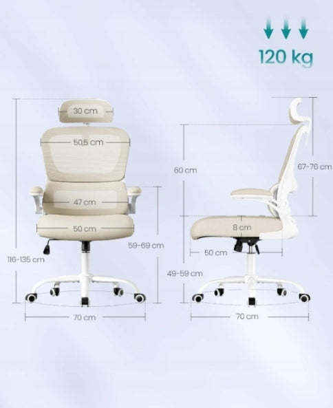 Office chair, ergonomic chair with double layer SONGMICS OBN041L01 Manufacturer code 987