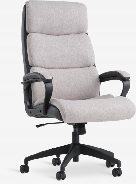 Office chair ergonomic grey eco leather