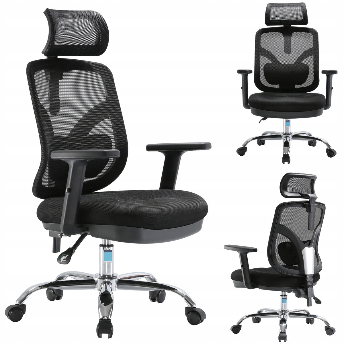 Office chair ergonomic swivel chair black adjustable BHP 150KG M56