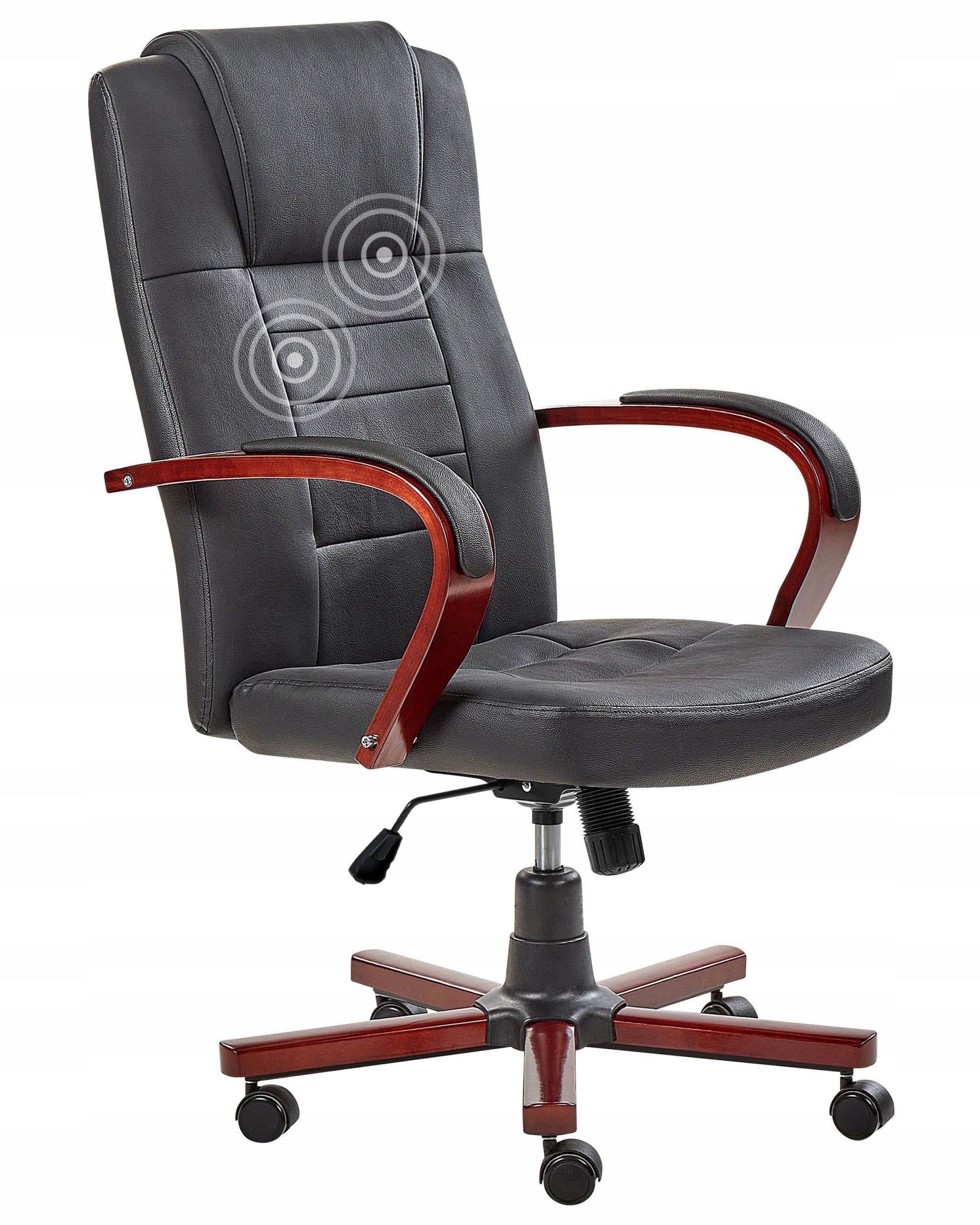 Office chair leather massage black