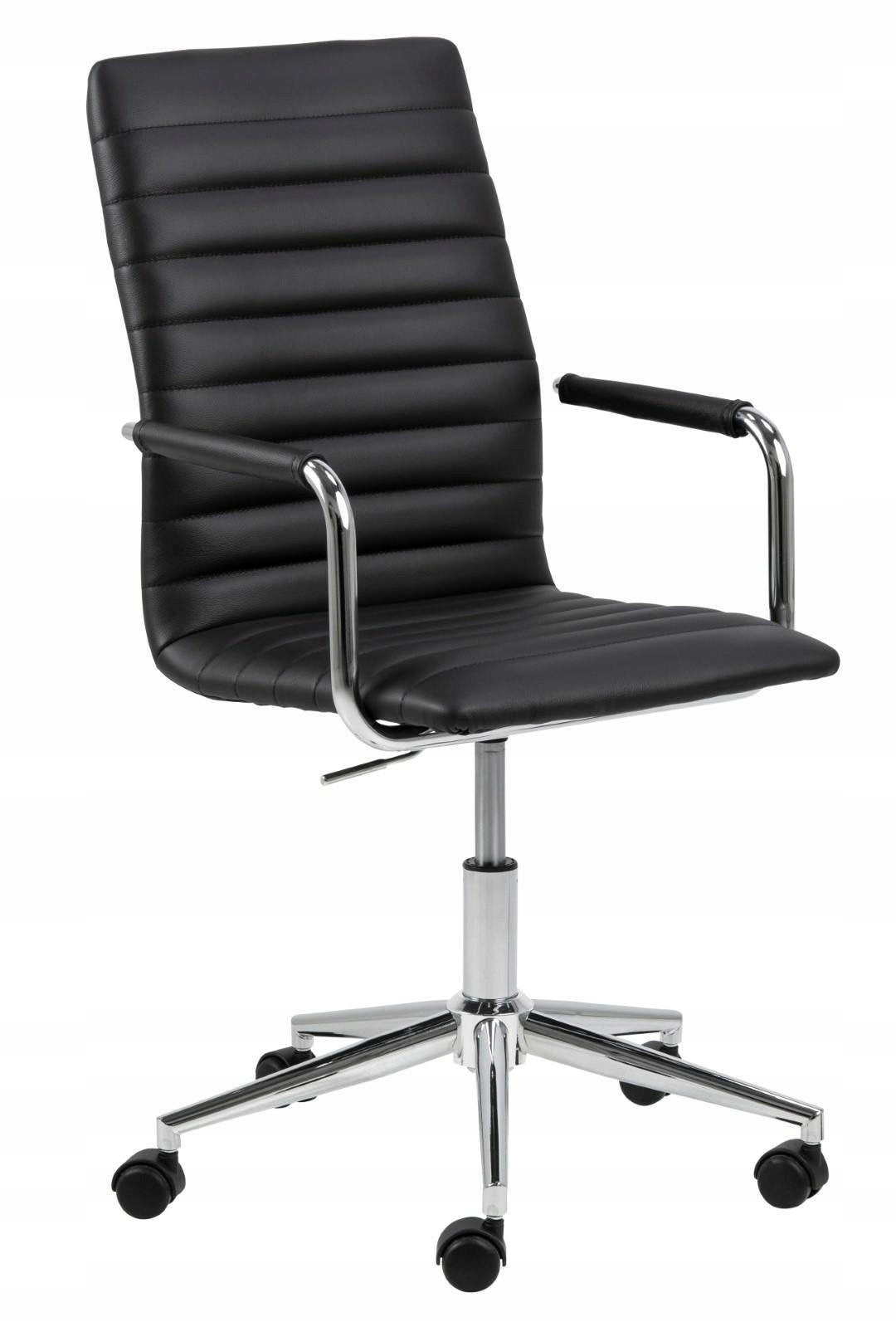 Office chair on wheels Winslow black leather