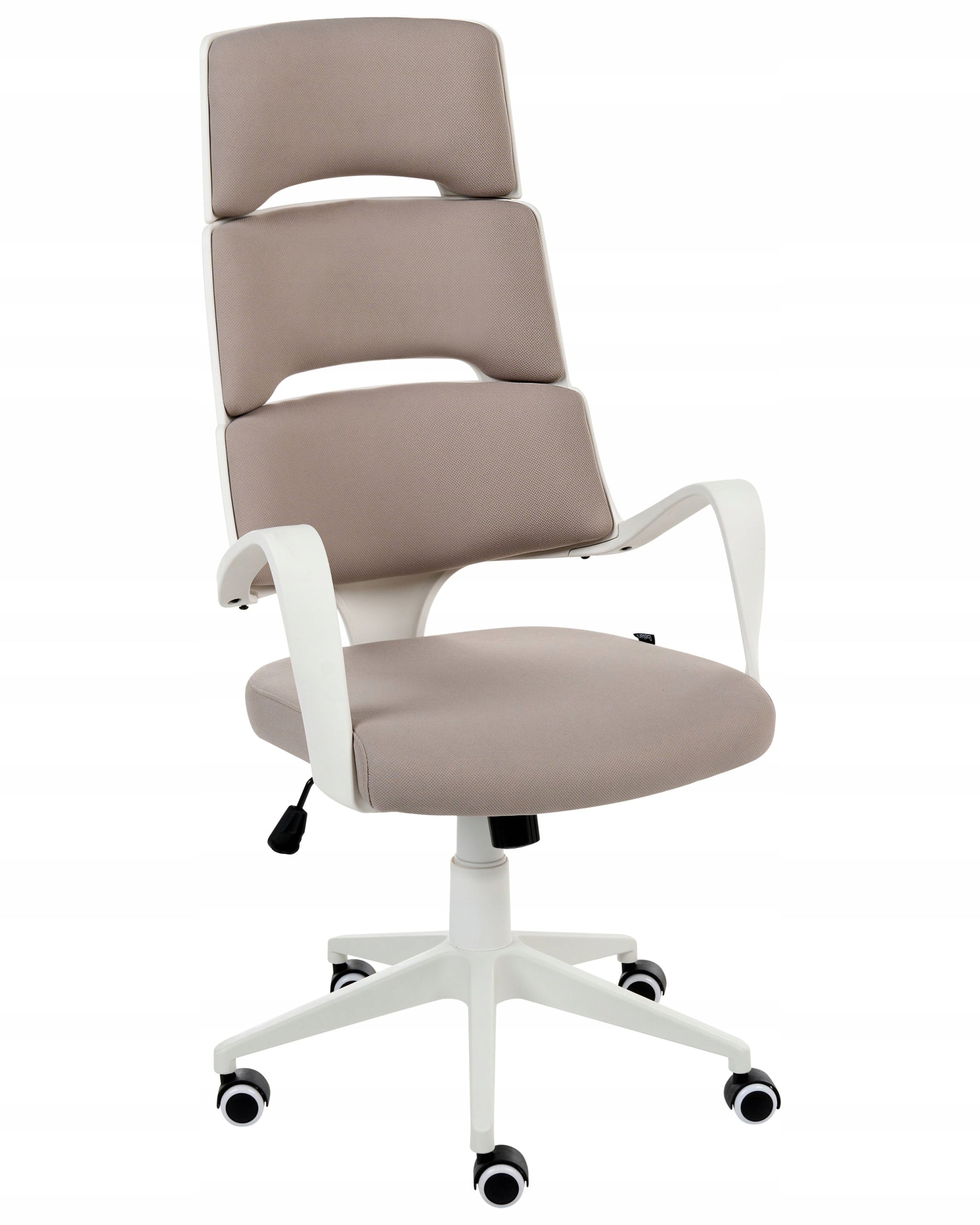 Office chair seat adjustment desk chair beige and gray