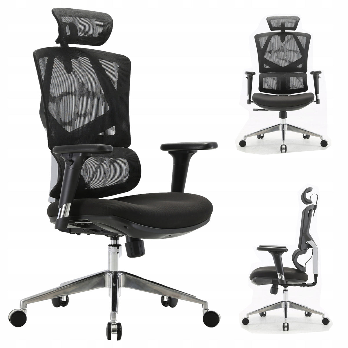 Office chair swivel chair black ergonomic adjustable health and safety 150KG M90