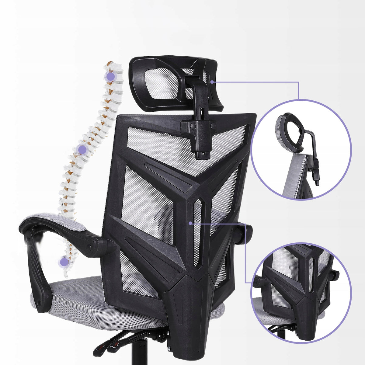 Office chair swivel chair ergonomic mesh comfort Manufacturer code 518gray