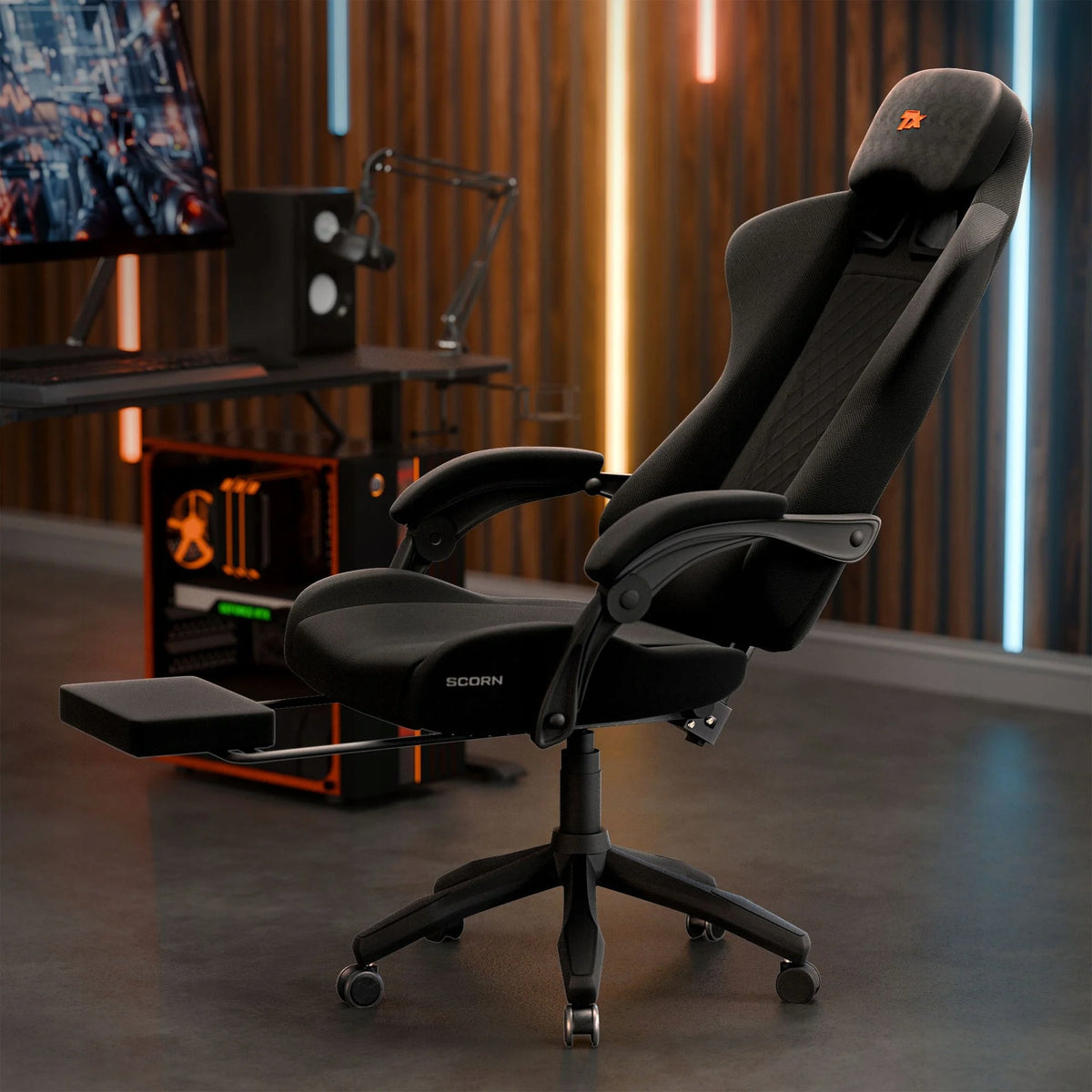Office chair swivel gaming chair with footrest SCORN TREX E-SPORTS Medical device no