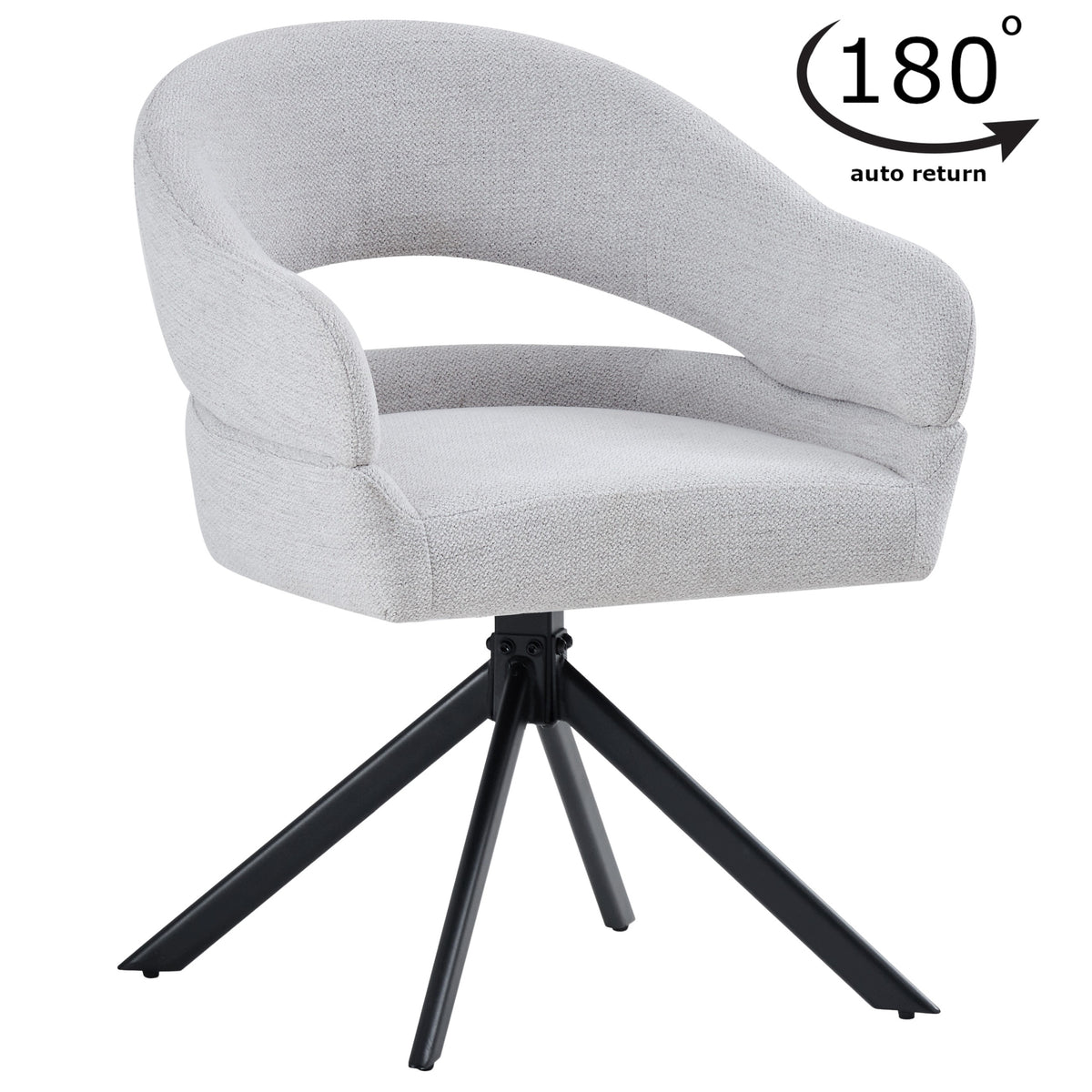 Office chair swivel office chair upholstered beige for desk MALOJA